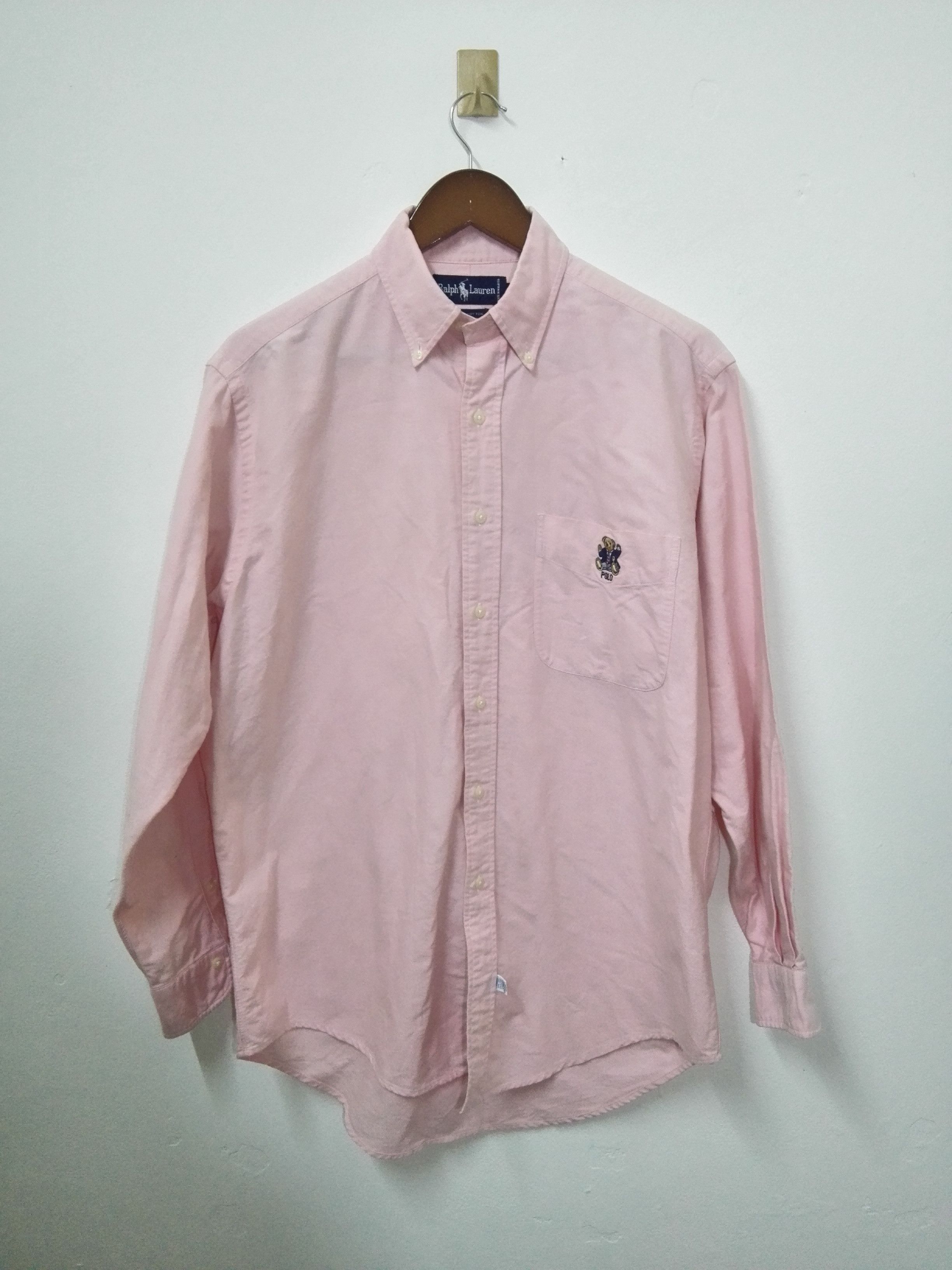 Polo Ralph Lauren Vintage Polo Bear Button down Pink Colour Size US S / EU 44-46 / 1 - 1 Thumbnail