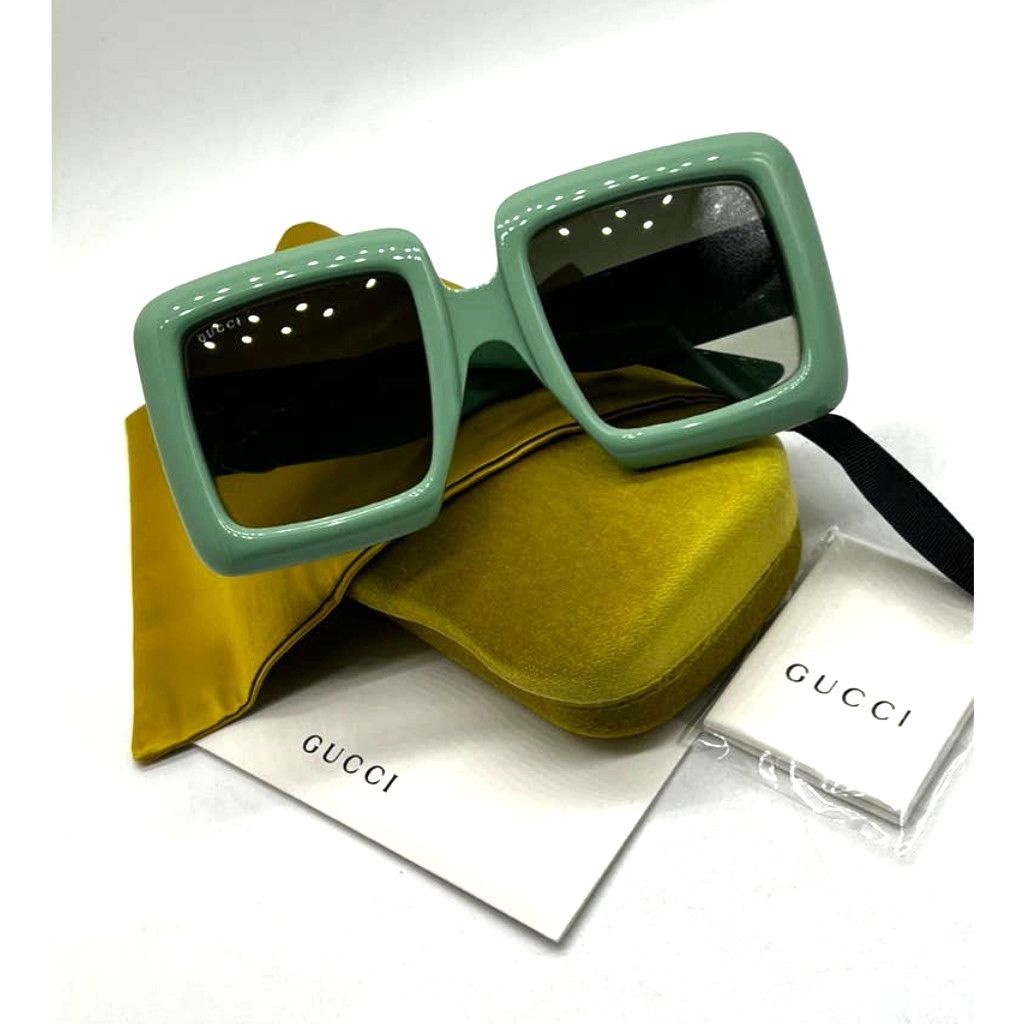 サングラス GUCCI Army Green Acetate Sunglasses Gucci NEW Gucci GG0783S Green Oversized Square Sunglasses