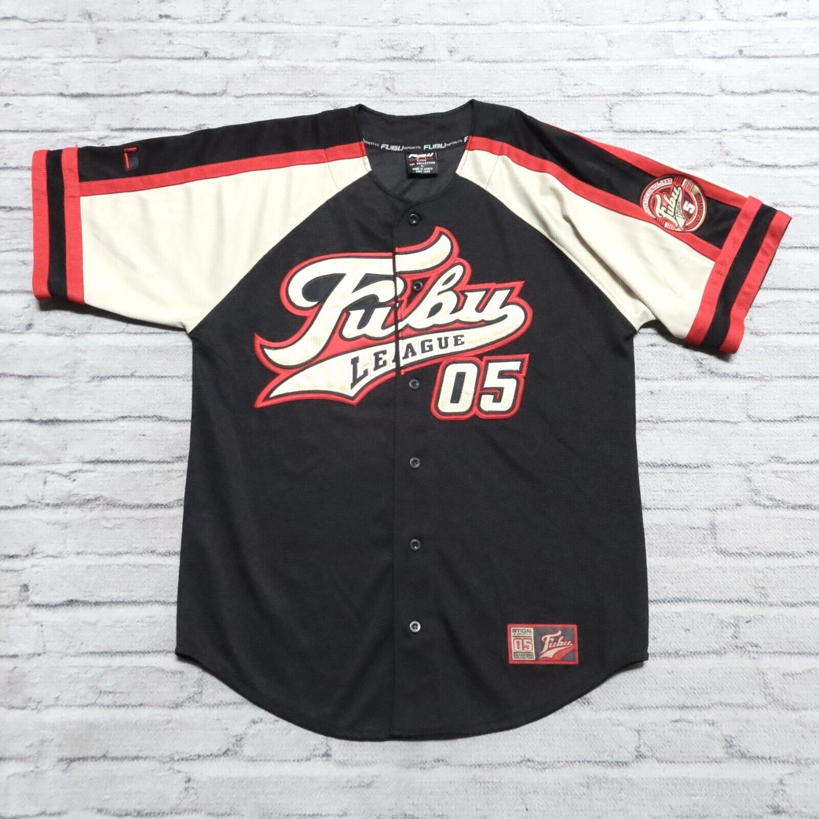 Maillot De Baseball Vintage FUBU Homme Taille XL Blanc - Années 2000 - État Parfait