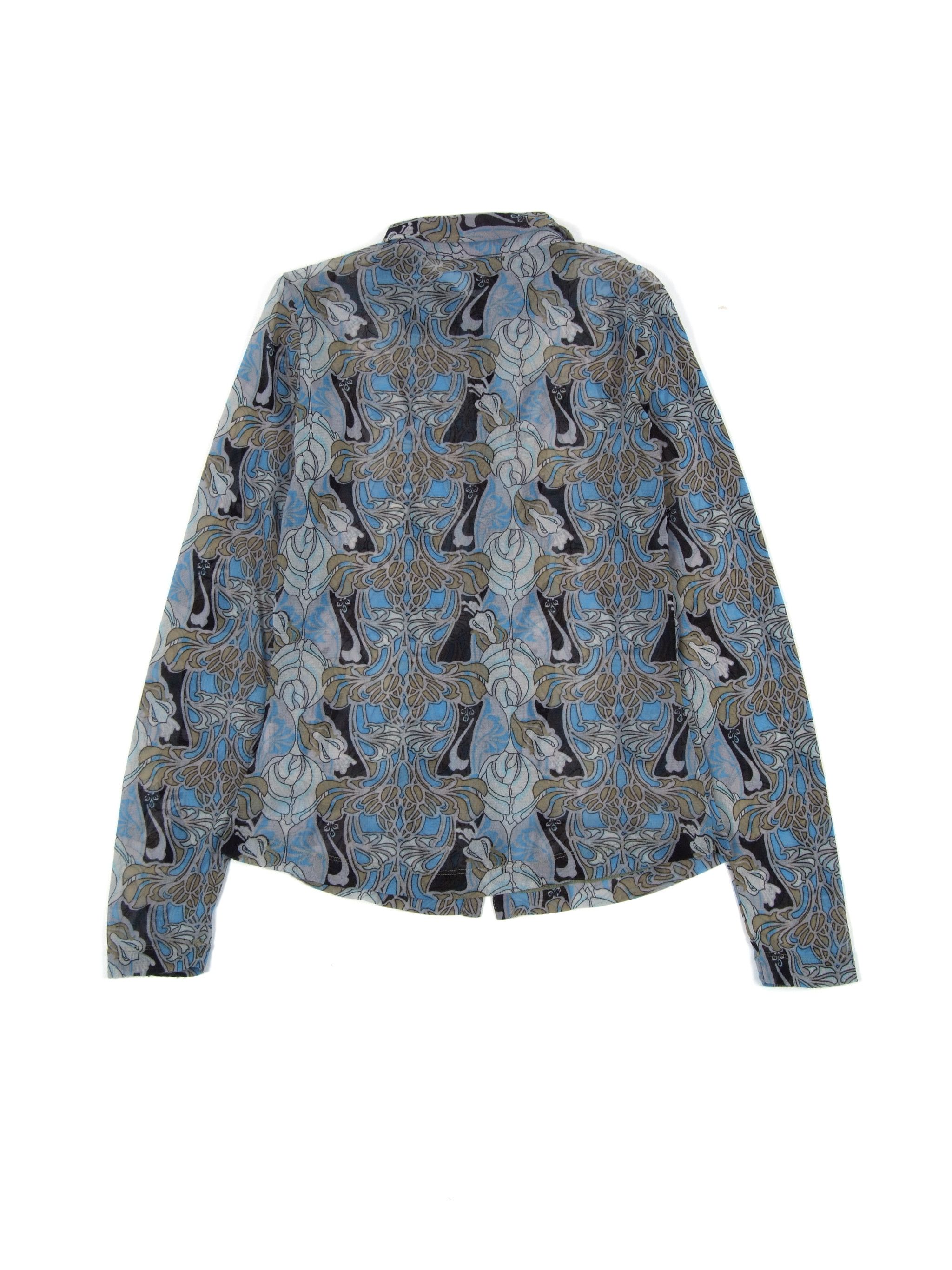 Beauty Beast × Mexx × Vintage Vintage Mesh Abstract Pattern Shirt (M) Size M / US 6-8 / IT 42-44 - 2 Thumbnail