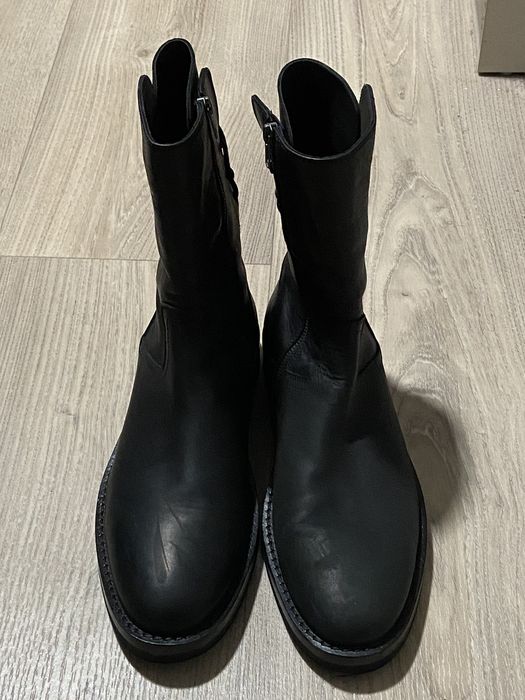 Ann Demeulemeester Vitello Backlace Boots | Grailed