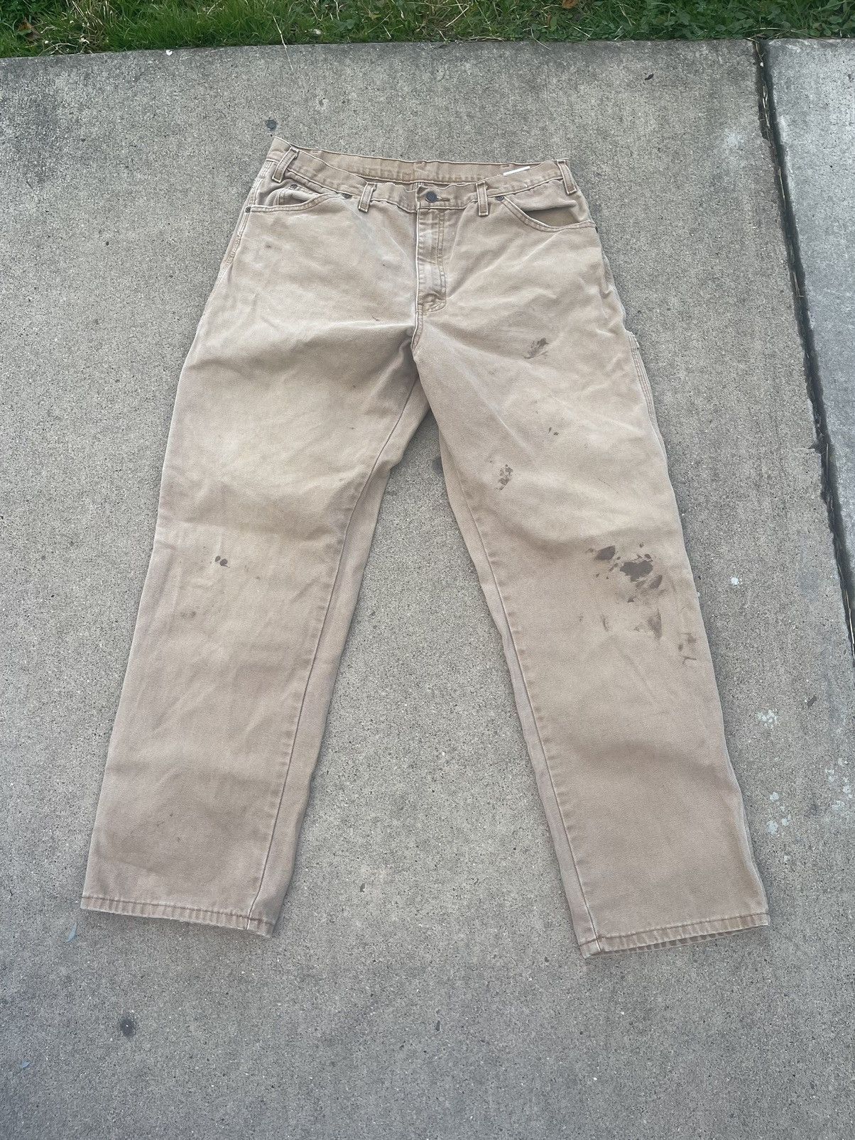 Dickies 36x30 Distressed Dickies Carpenter Work Pants Size US 36 / EU 52 - 2 Thumbnail
