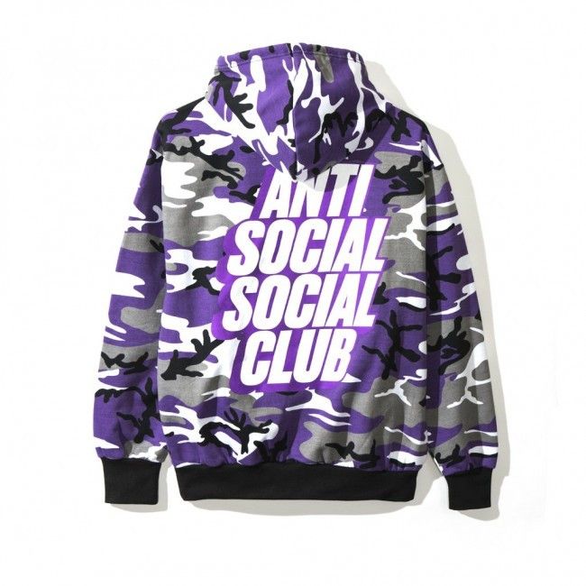 Anti Social Social Club DS White ASSC Blocked Logo Options Purple