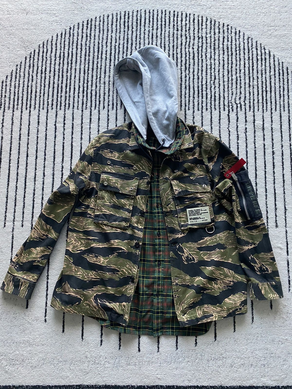 Diesel Diesel Patterned and Layered Shirt Jacket Size US XL / EU 56 / 4 - 1 Thumbnail