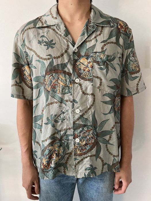 Our Legacy Workshop Box Shirt Short Sleeve - Green Aloha 94 | Grailed