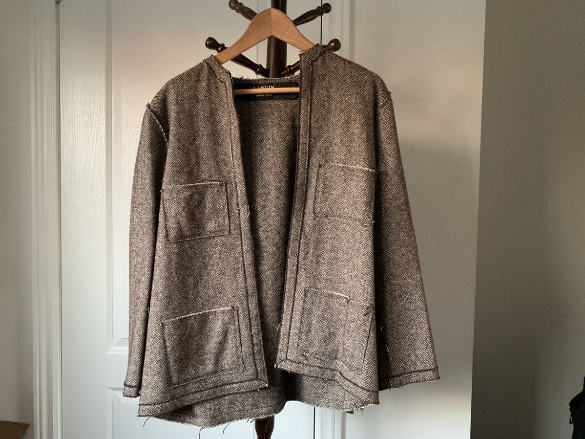 Lanvin vintage lanvin silk and cashmere jacket Size L / US 10 / IT 46 - 1 Thumbnail