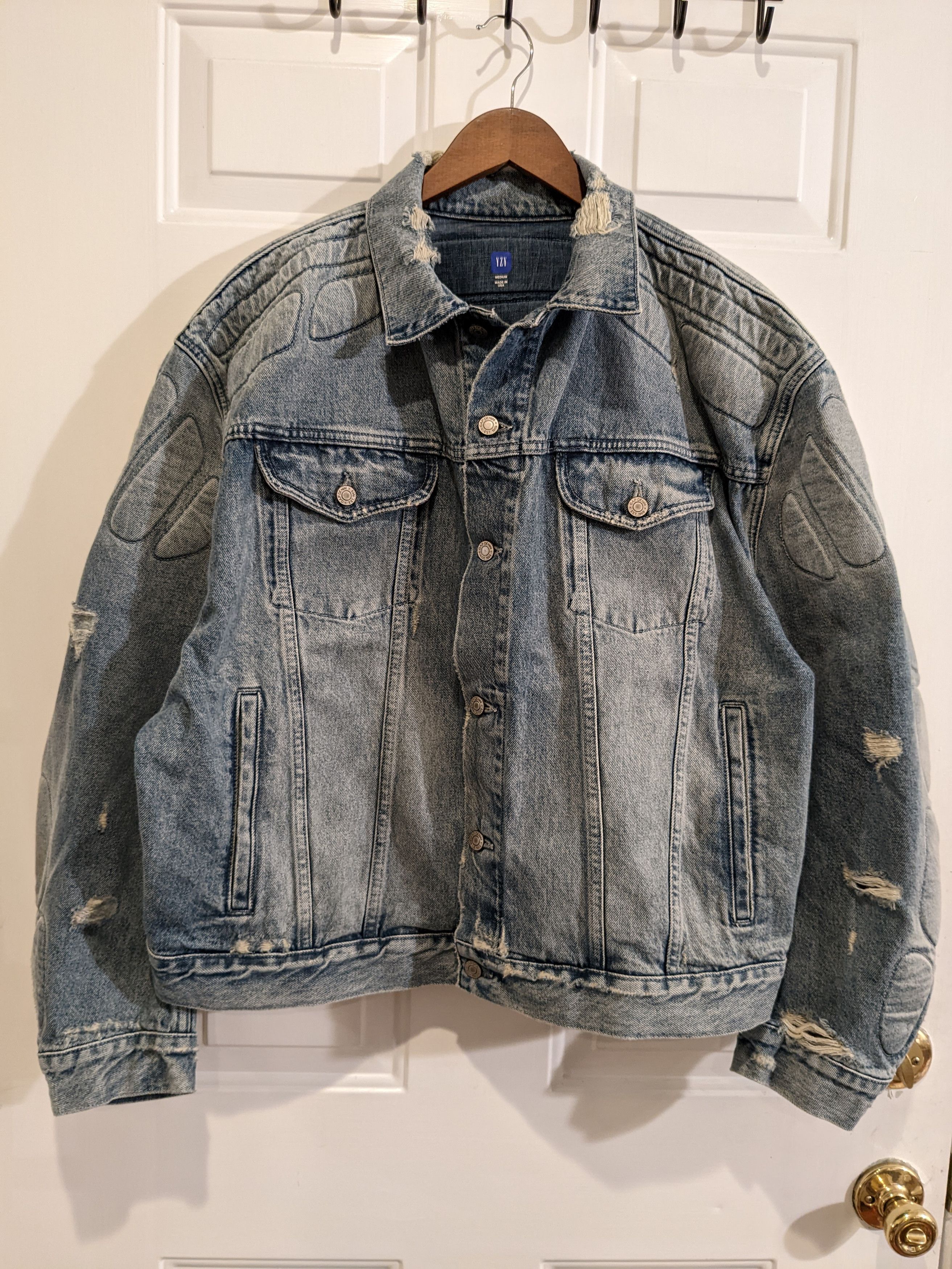 Yeezy Gap Padded Denim Jacket Blue