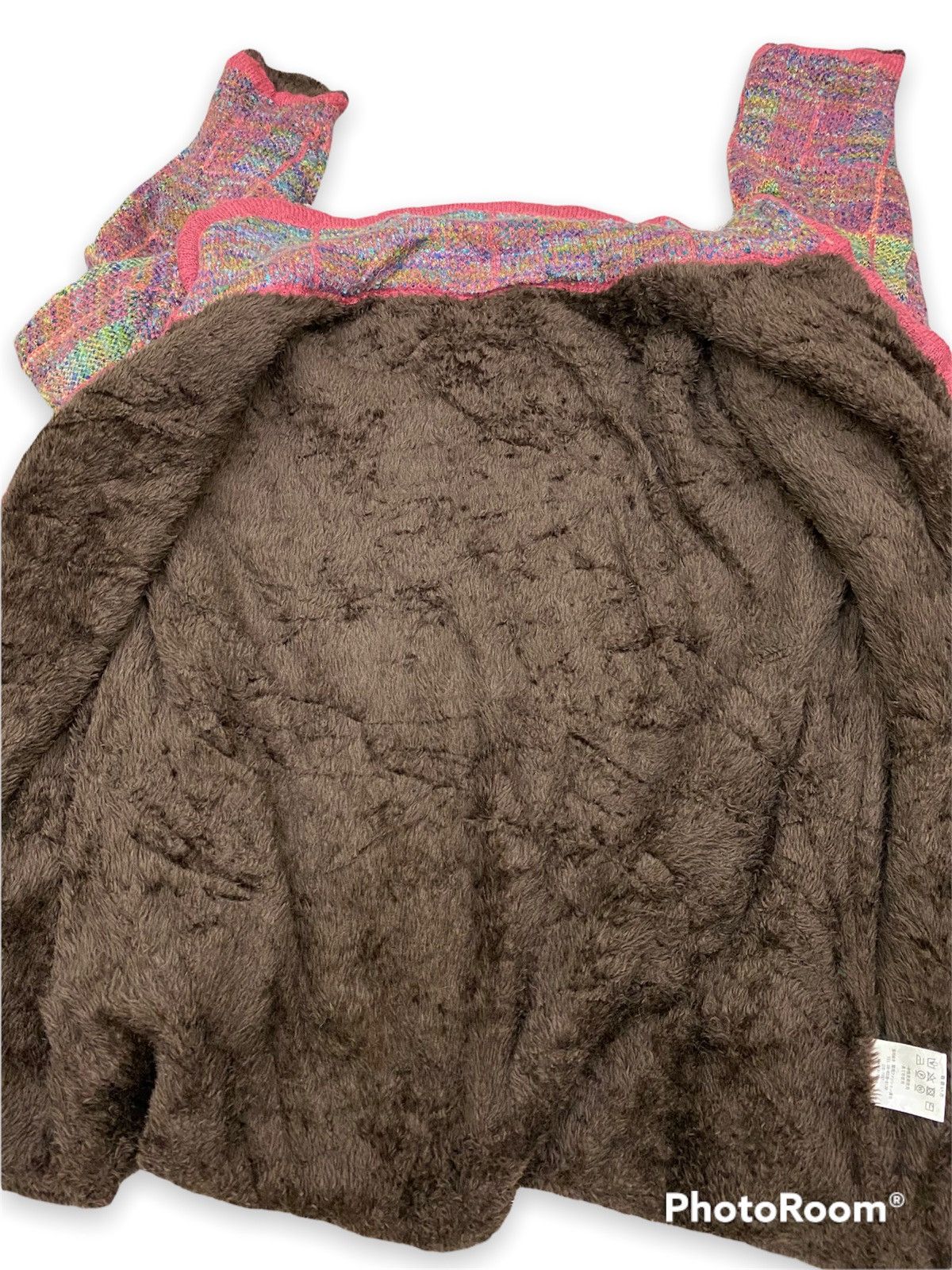 Aran Isles Knitwear × Japanese Brand × Vintage Vintage Colourful Shaggy Knitwear Cardigan Size US M / EU 48-50 / 2 - 6 Thumbnail