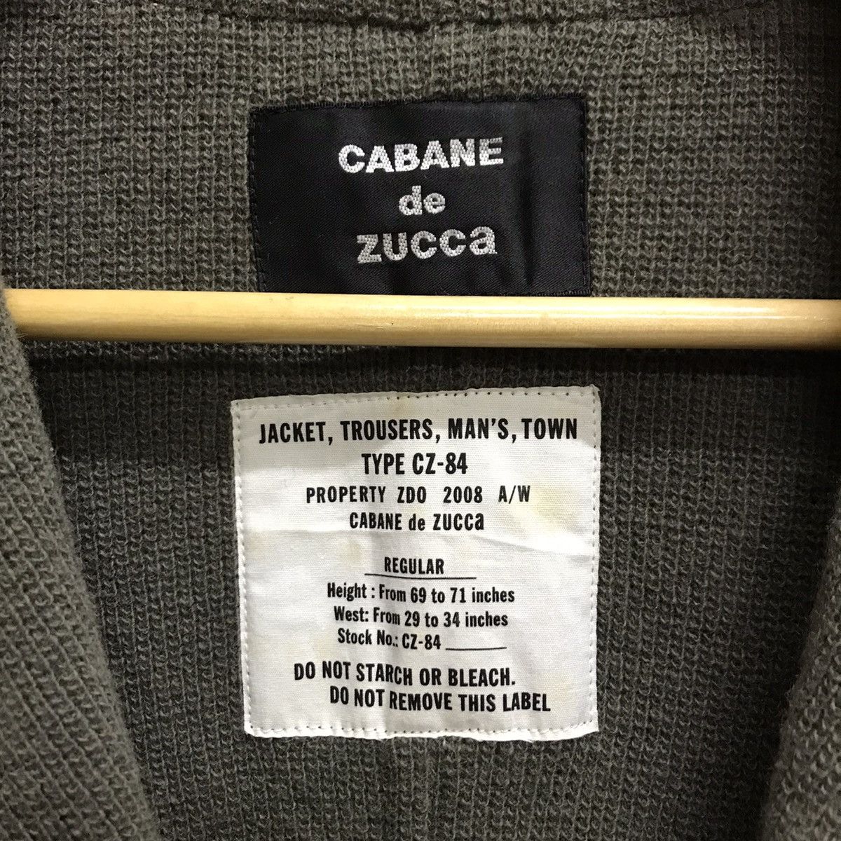 Vintage Cabane De Zucca Jacket Trousers Military Coat
