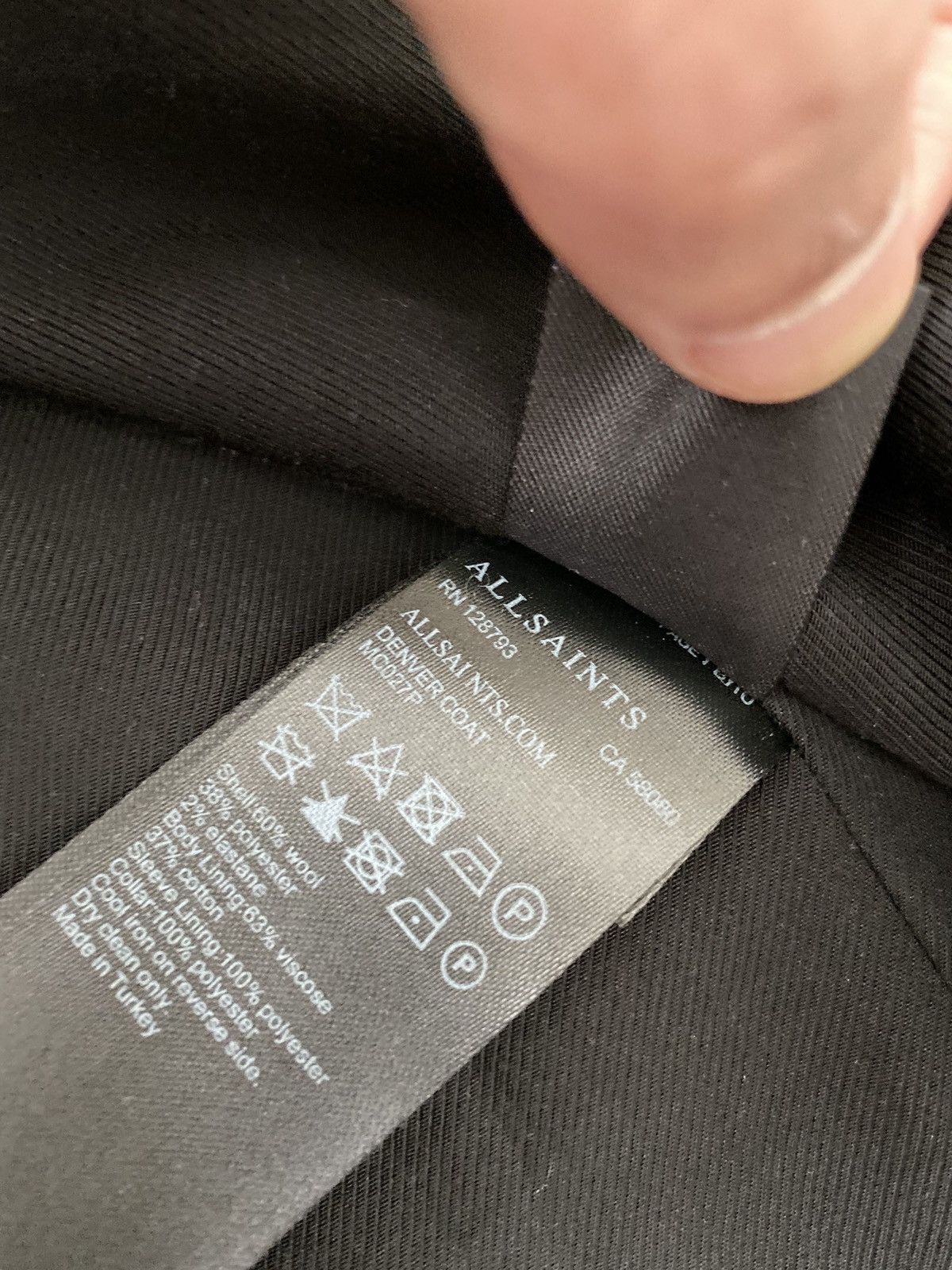 Allsaints Wool Denver Peacoat Size US XS / EU 42 / 0 - 5 Thumbnail