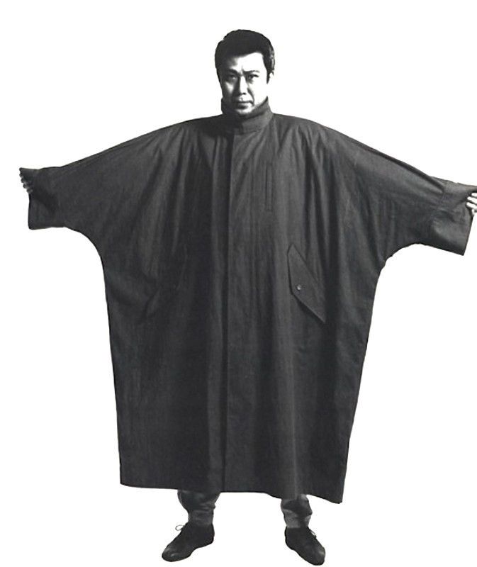 image of Archival Clothing x Issey Miyake Cocoon Wind Coat Made In Japan in Dark Grey, Men's (Size Large)