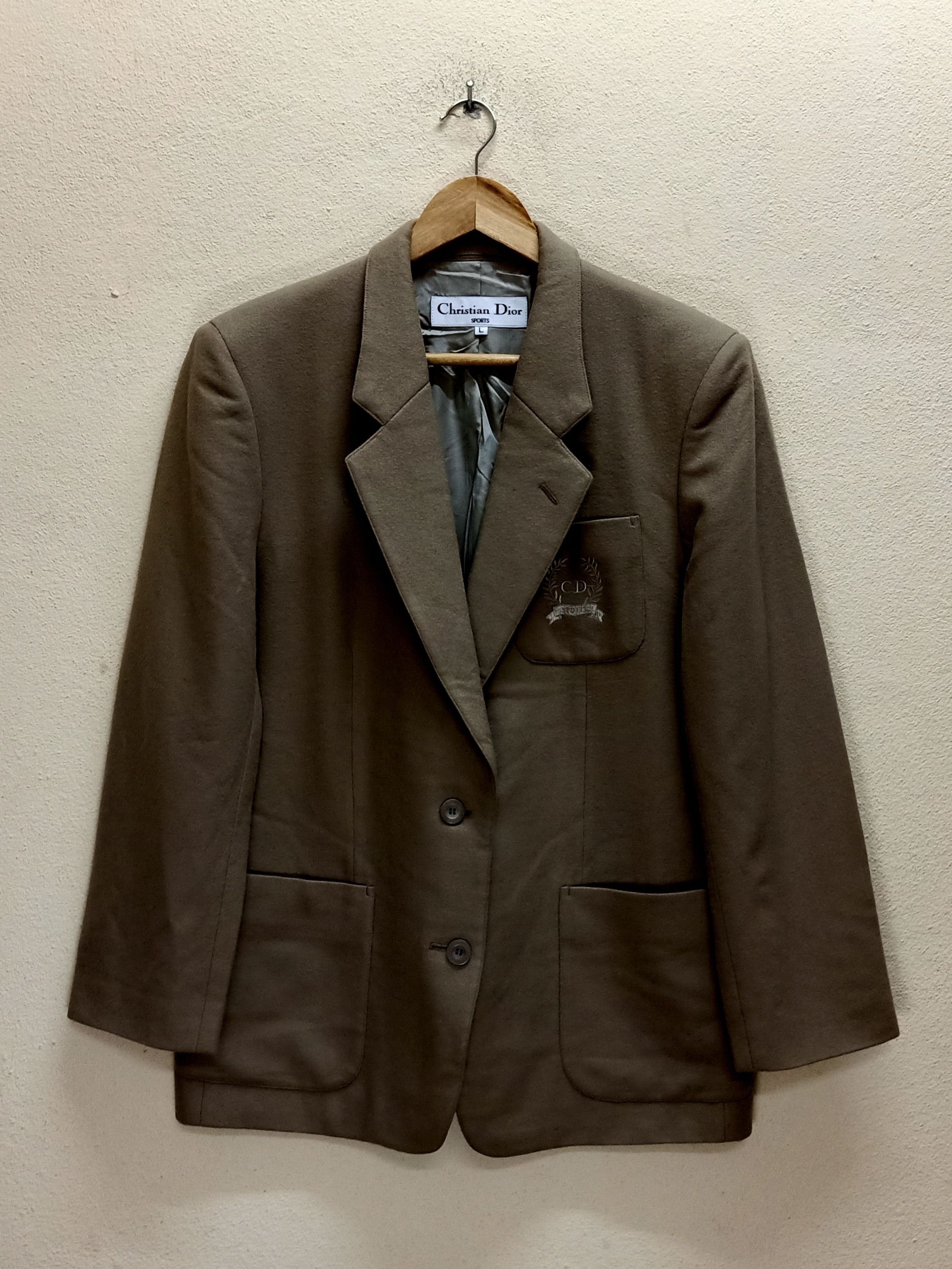 Christian Dior Monsieur CHRISTIAN DIOR SPORTS Cashmere Embroidered Logo Blazer Size L / US 10 / IT 46 - 2 Thumbnail