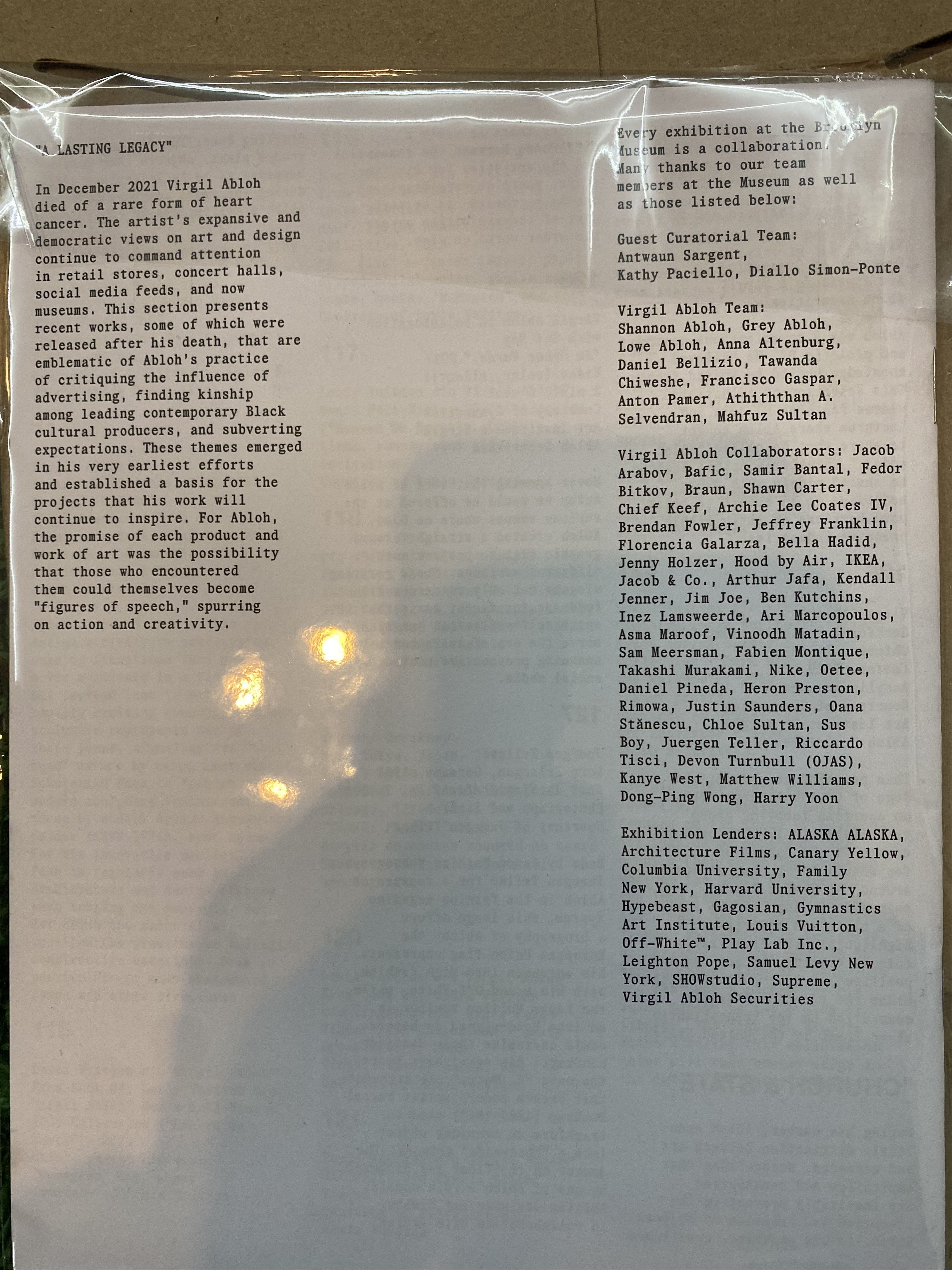 Virgil Abloh Brooklyn Museum - FIGURES OF SPEECH Exhibition Catalog Size ONE SIZE - 6 Thumbnail
