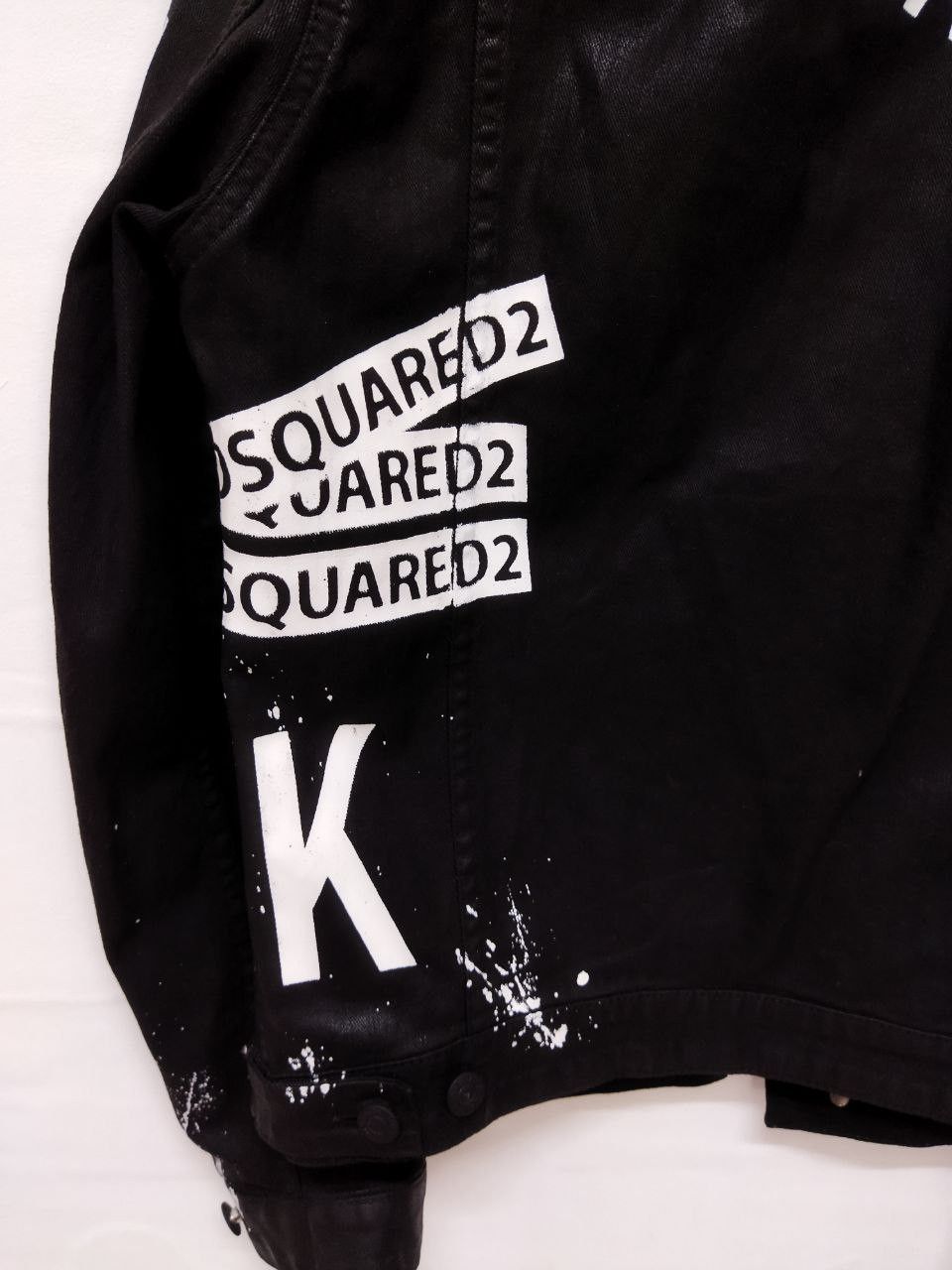 Dsquared2 DSQUARED2 Icon Print Waxed Cotton Denim Jacket Size US M / EU 48-50 / 2 - 7 Thumbnail