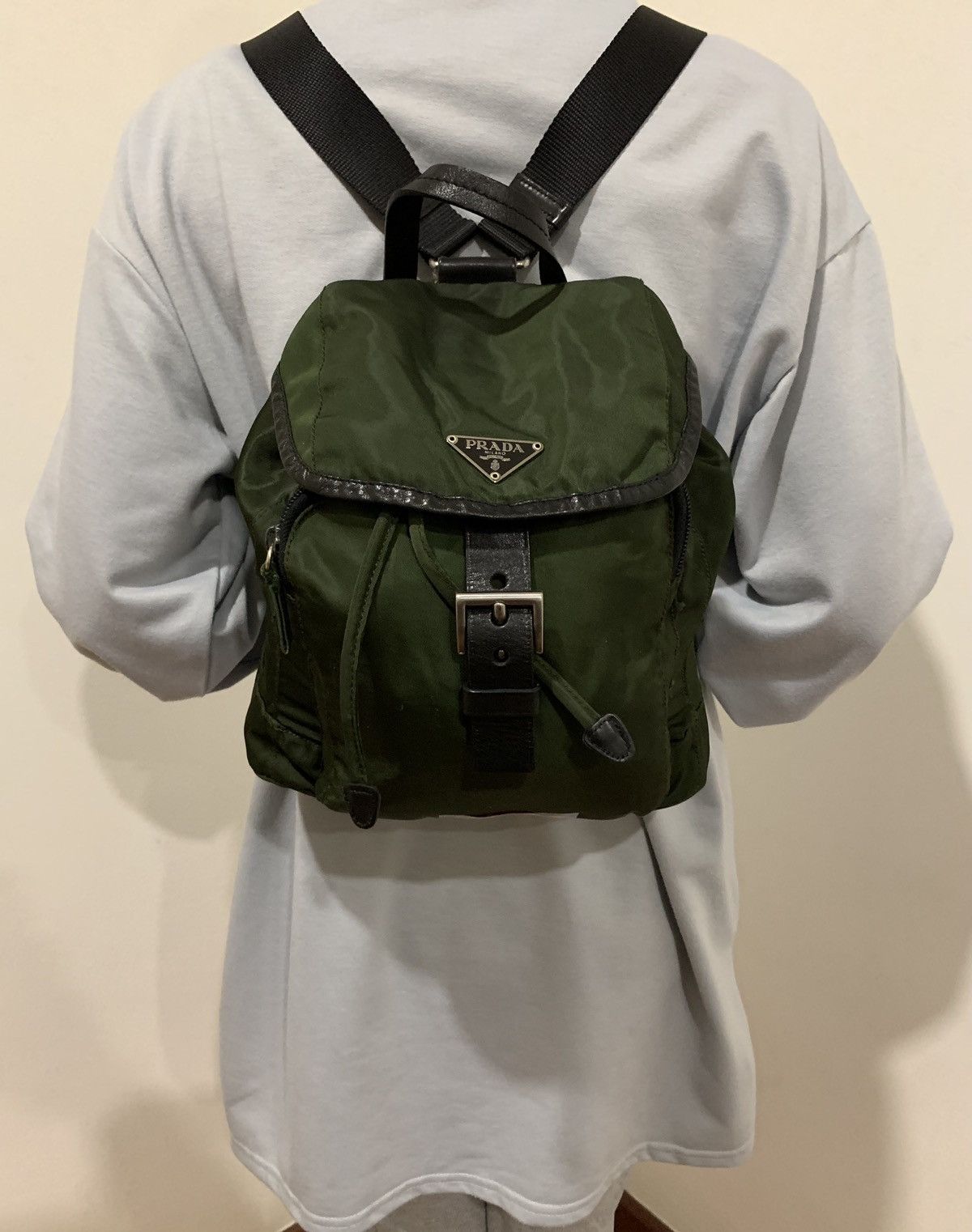 Vintage Vintage Prada Army Green Small Backpack Grailed