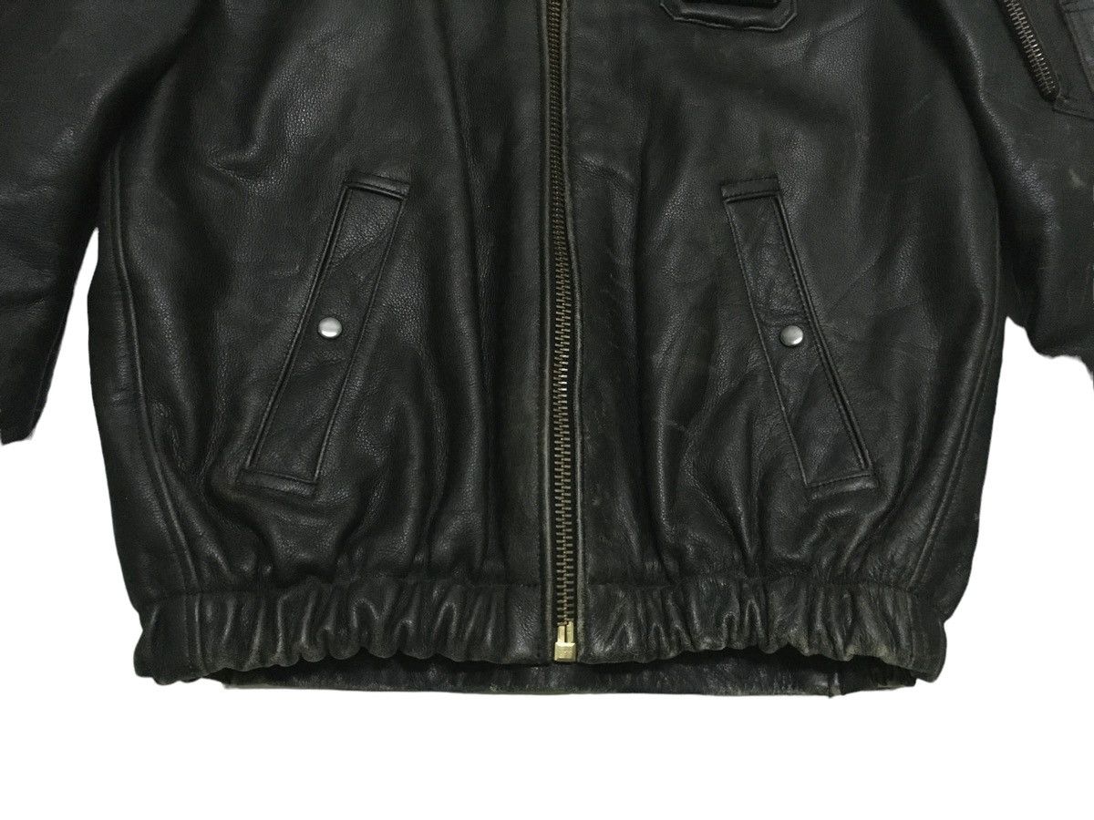 Genuine Leather Rare Vintage Morgan Leather Motocycles Bomber Jacket 1990s Size US M / EU 48-50 / 2 - 5 Thumbnail