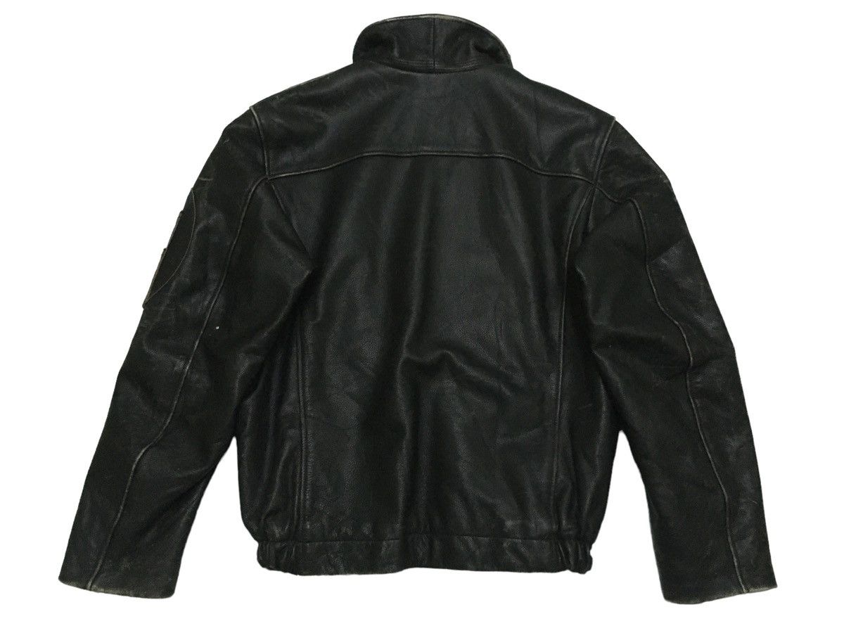 Genuine Leather Rare Vintage Morgan Leather Motocycles Bomber Jacket 1990s Size US M / EU 48-50 / 2 - 2 Thumbnail
