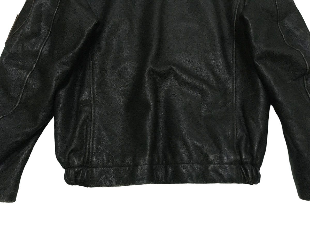 Genuine Leather Rare Vintage Morgan Leather Motocycles Bomber Jacket 1990s Size US M / EU 48-50 / 2 - 6 Thumbnail
