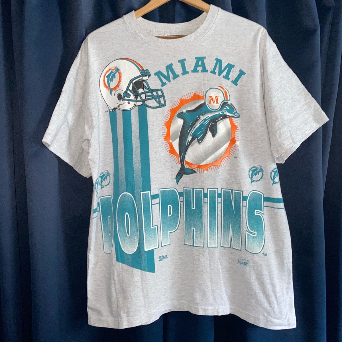 Vintage 90s Salem Sportswear Miami Dolphins NFL all over print