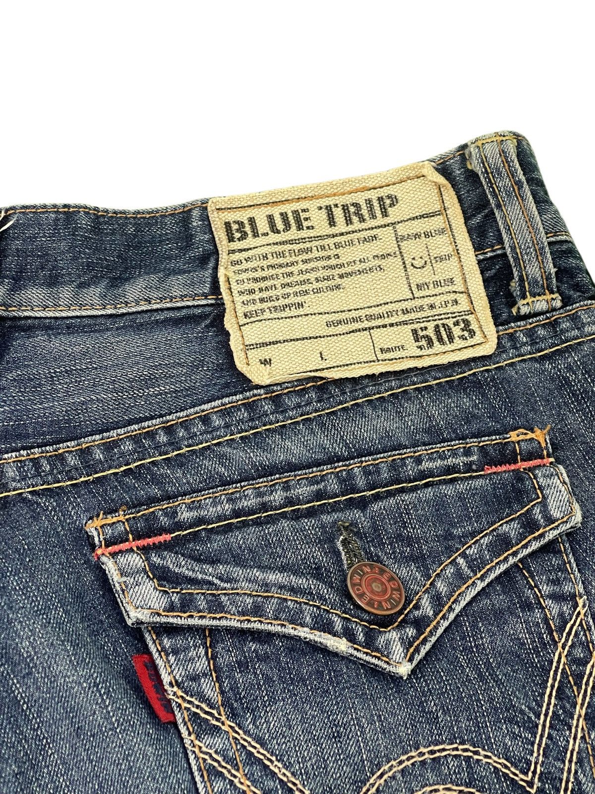 Edwin Flare Jeans Edwin Japan Low Rise Denim Boot Cut 2🟦4 Size US 31 - 17 Thumbnail