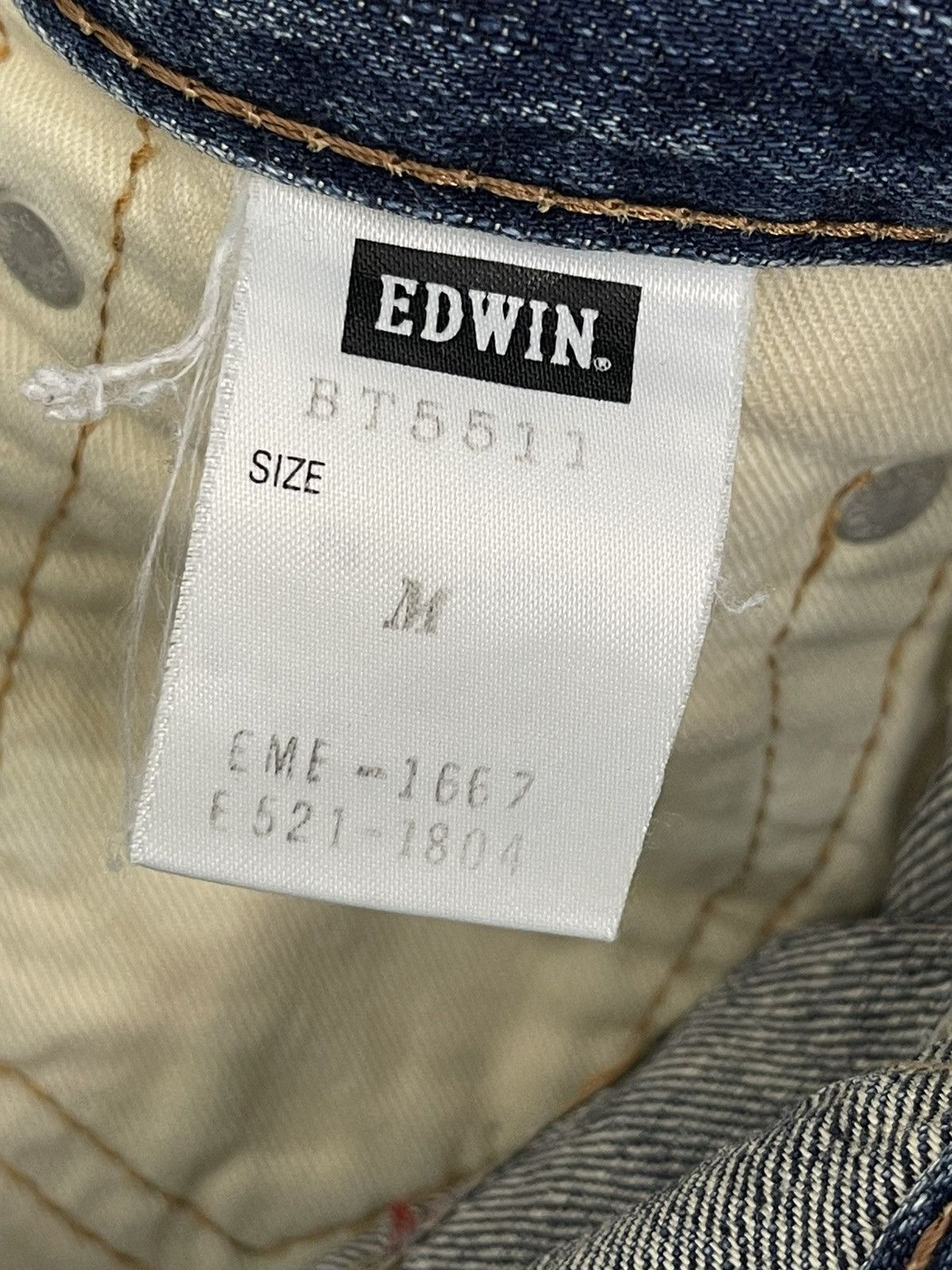 Edwin Flare Jeans Edwin Japan Low Rise Denim Boot Cut 2🟦4 Size US 31 - 19 Thumbnail