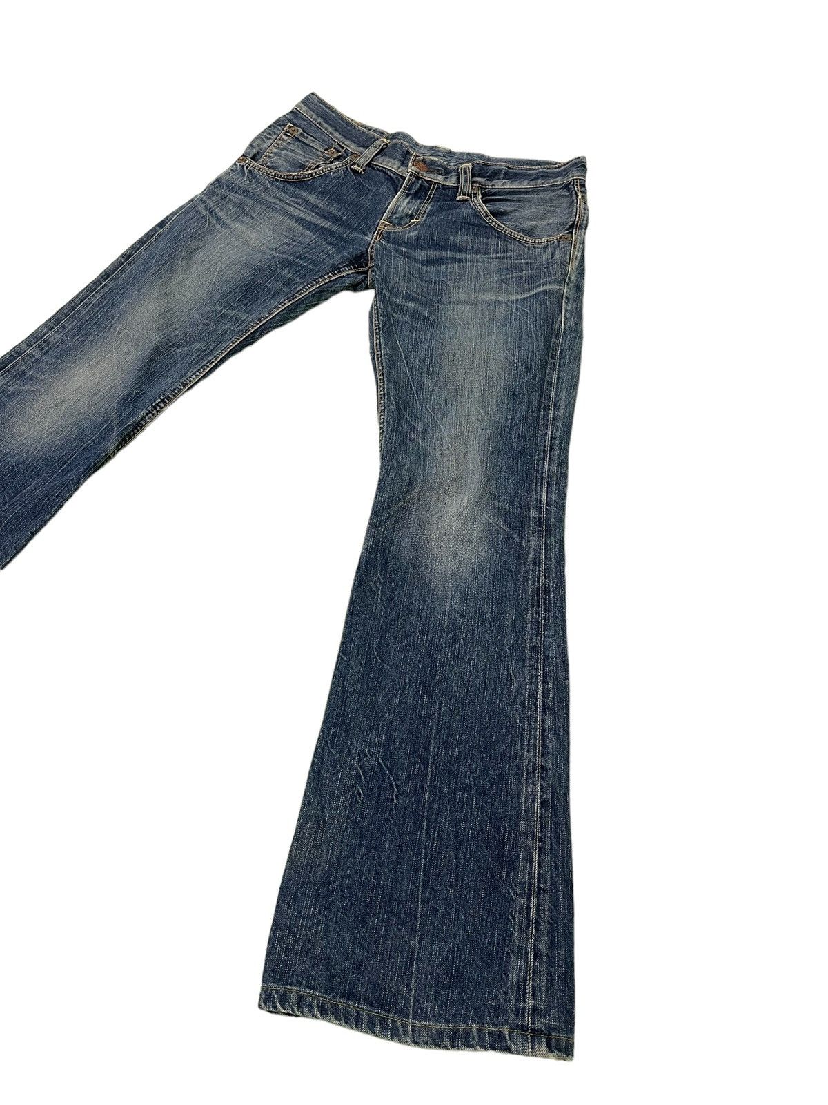 Edwin Flare Jeans Edwin Japan Low Rise Denim Boot Cut 2🟦4 Size US 31 - 3 Thumbnail