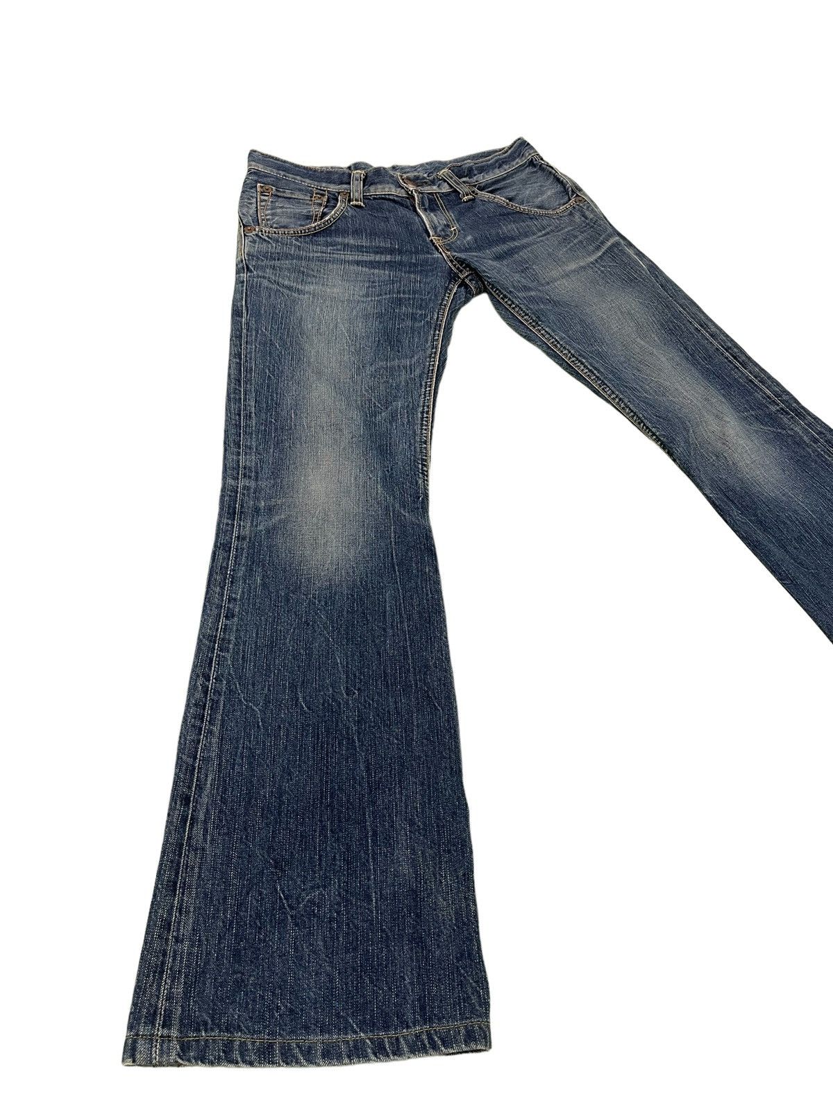 Edwin Flare Jeans Edwin Japan Low Rise Denim Boot Cut 2🟦4 Size US 31 - 1 Thumbnail