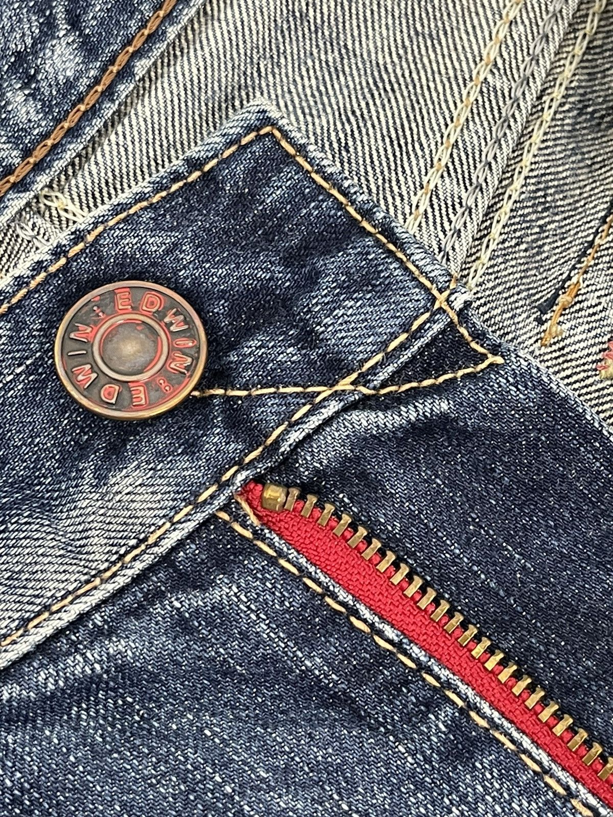 Edwin Flare Jeans Edwin Japan Low Rise Denim Boot Cut 2🟦4 Size US 31 - 18 Thumbnail