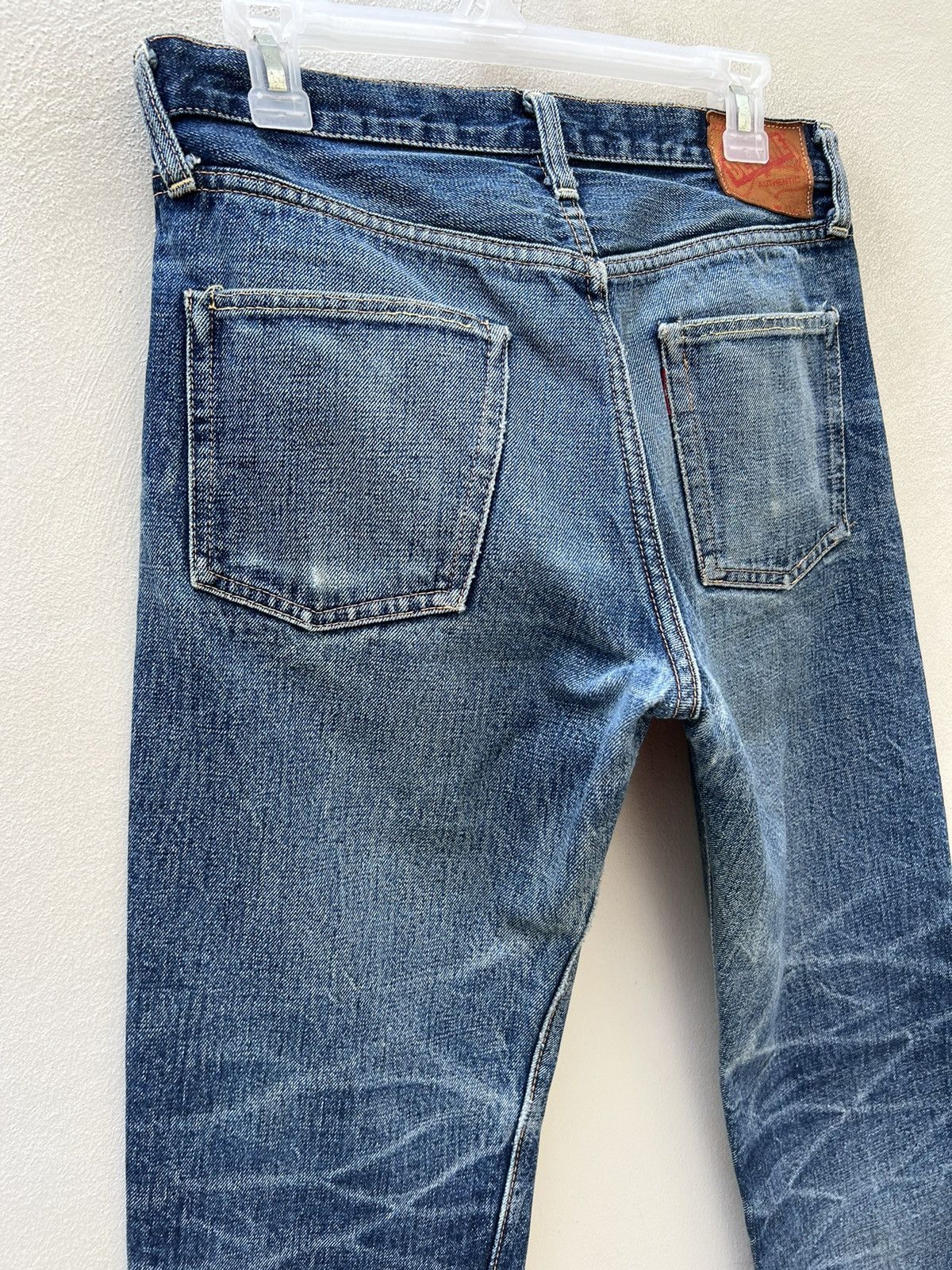 Denime VTG 90s DENIME Japan Leather Patch Selvedge Denim Crop Jeans Size US 31 - 17 Thumbnail