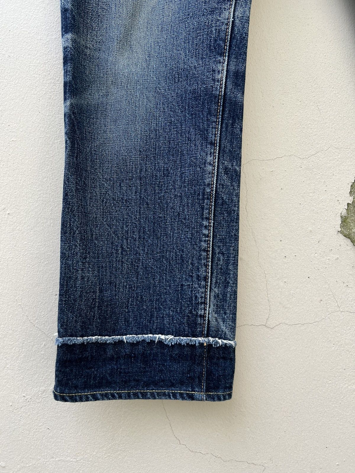 Denime VTG 90s DENIME Japan Leather Patch Selvedge Denim Crop Jeans Size US 31 - 10 Thumbnail