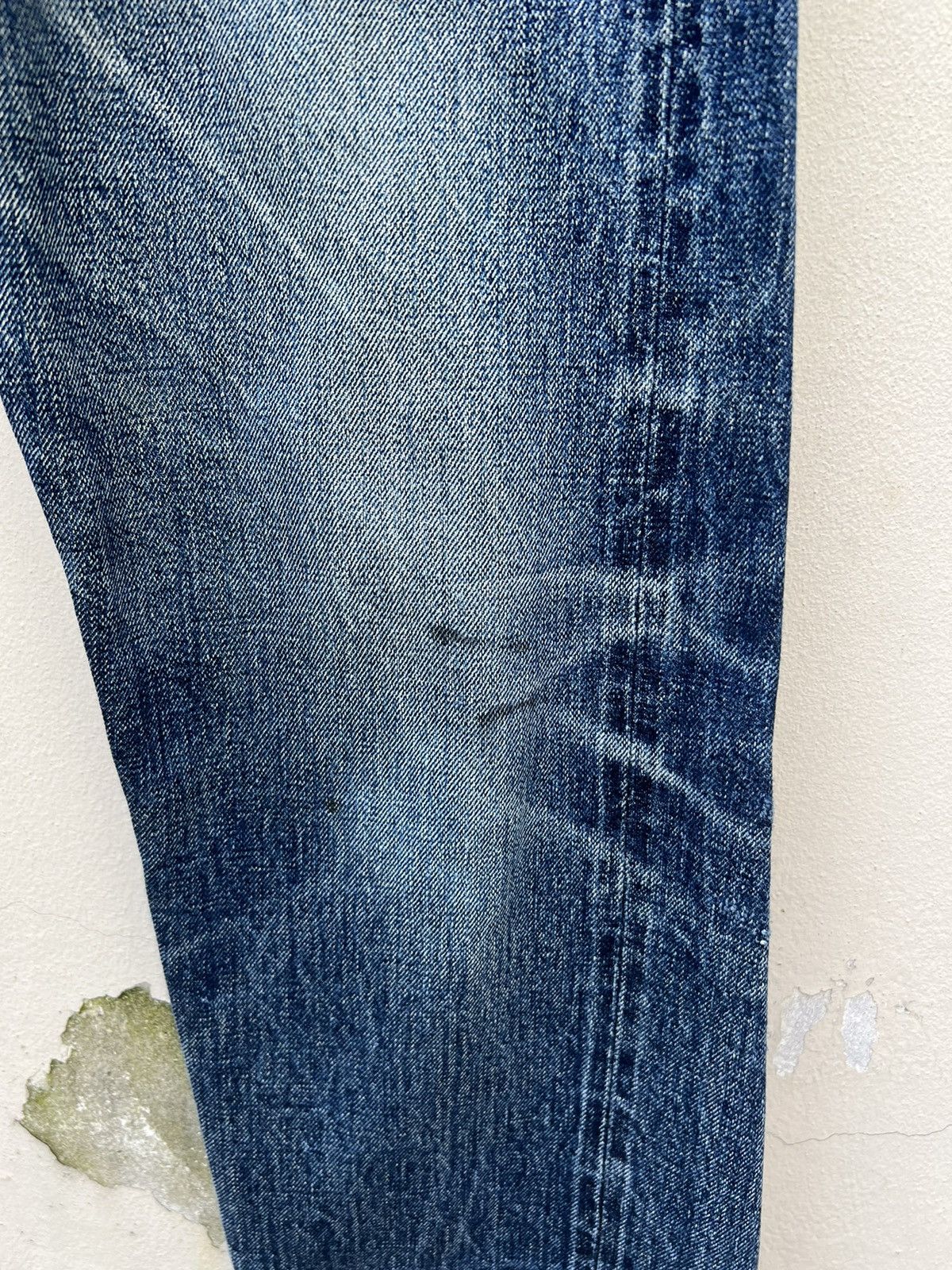Denime VTG 90s DENIME Japan Leather Patch Selvedge Denim Crop Jeans Size US 31 - 12 Thumbnail