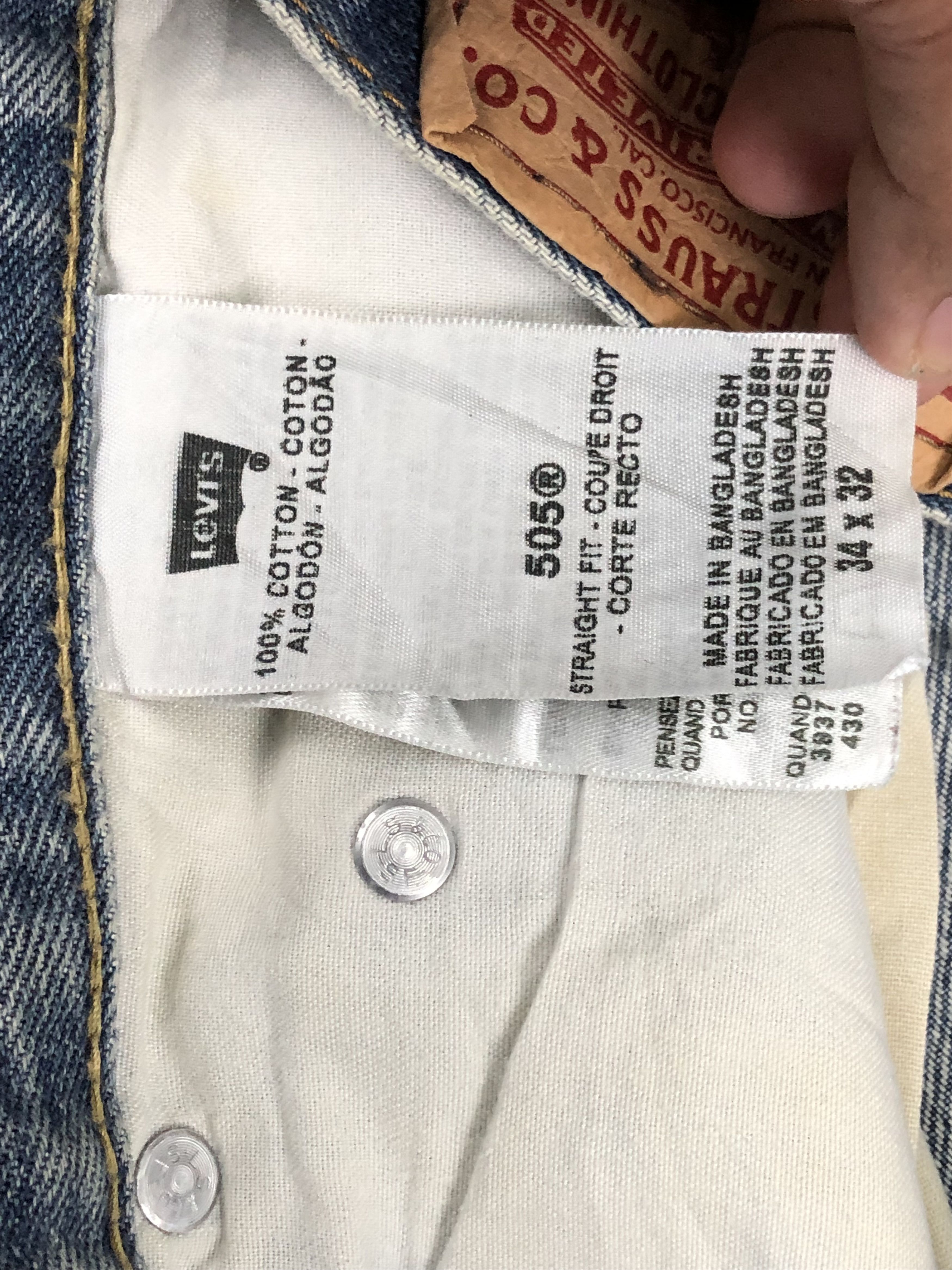 Levi's Vintage Levis 505 Blue Faded Jeans DP1458 Size US 37 - 8 Thumbnail