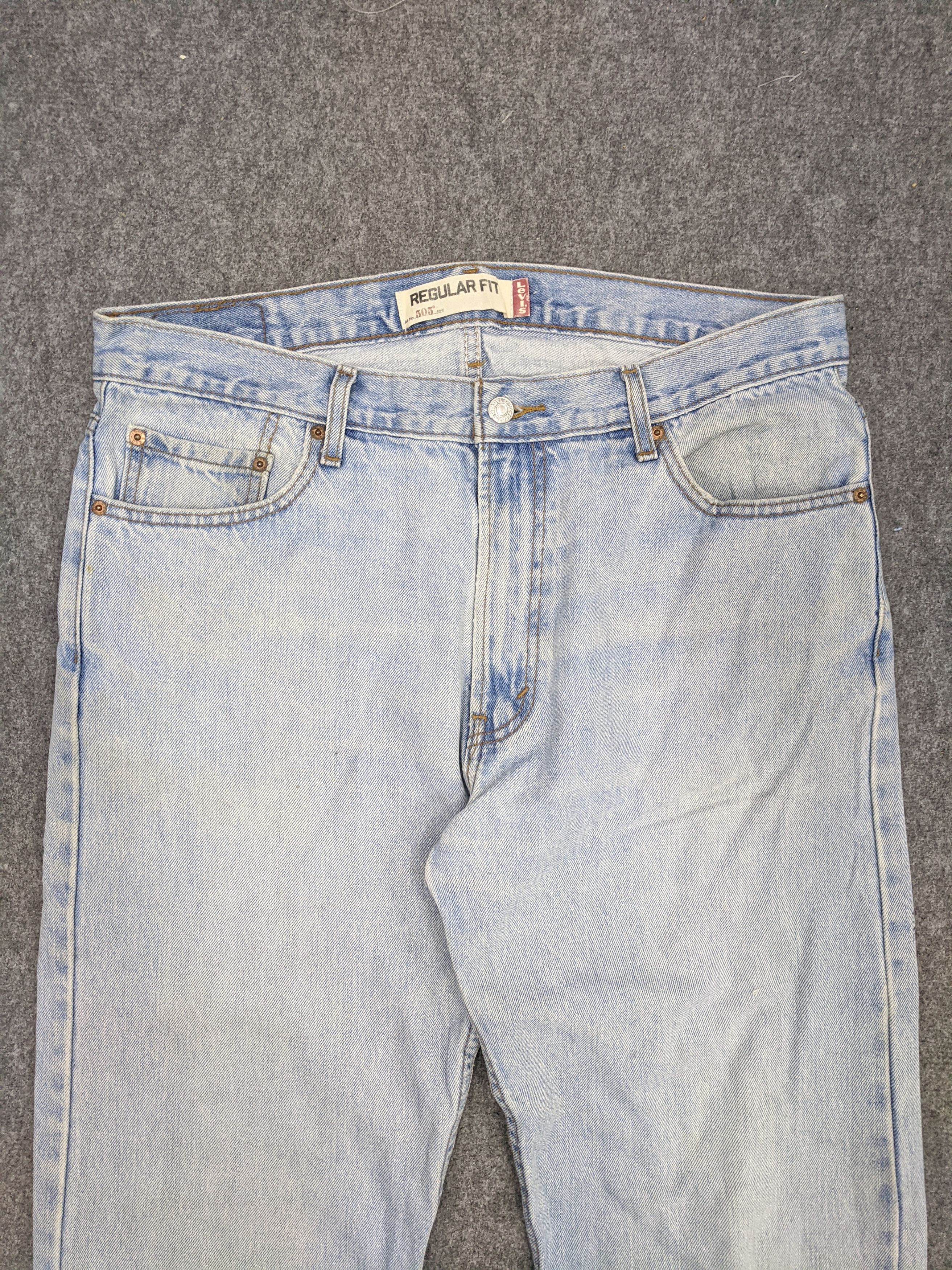 Levi's Vintage Levis 505 Light Wash Jeans DP0681 Size US 37 - 2 Thumbnail