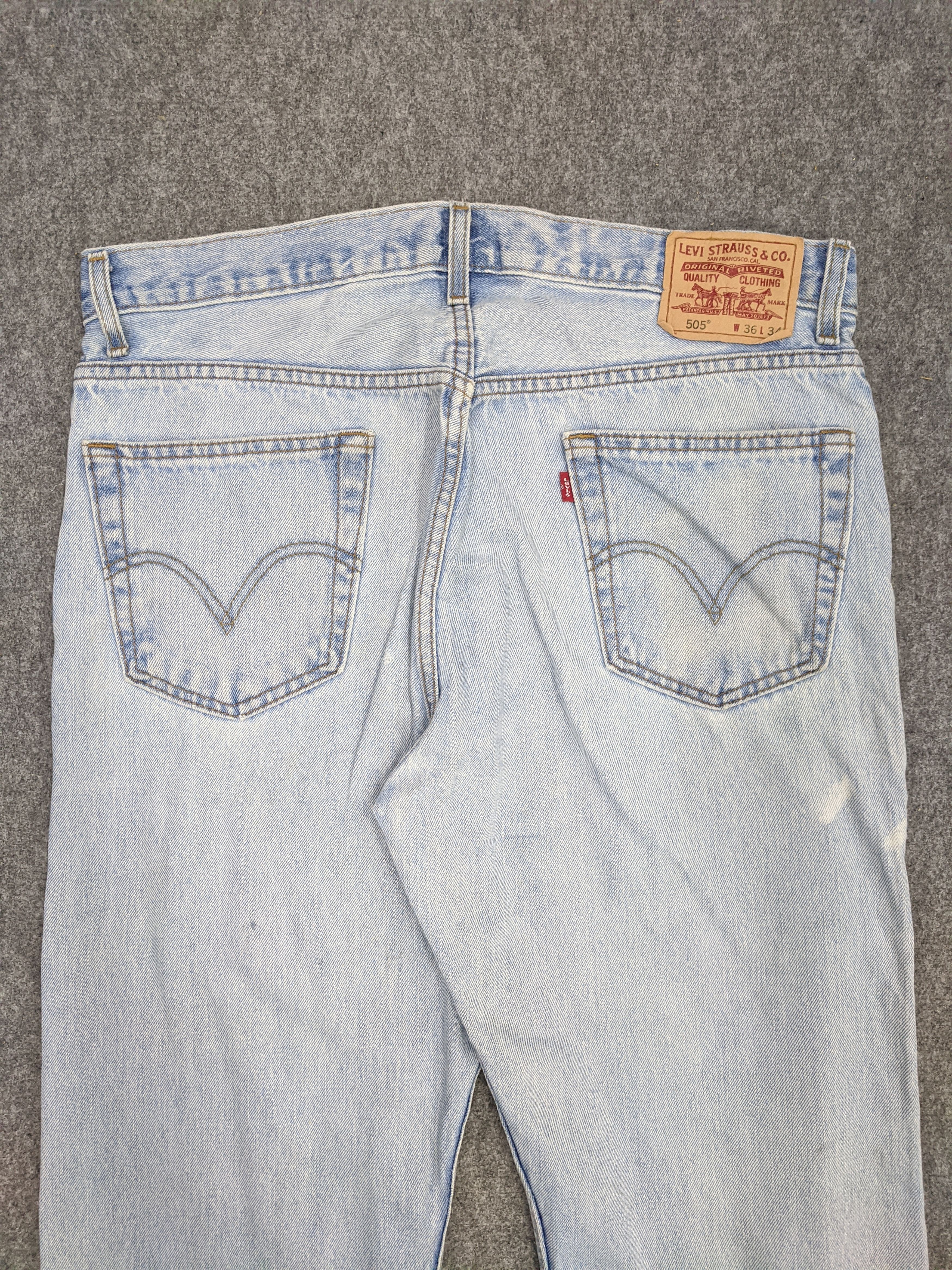 Levi's Vintage Levis 505 Light Wash Jeans DP0681 Size US 37 - 4 Thumbnail