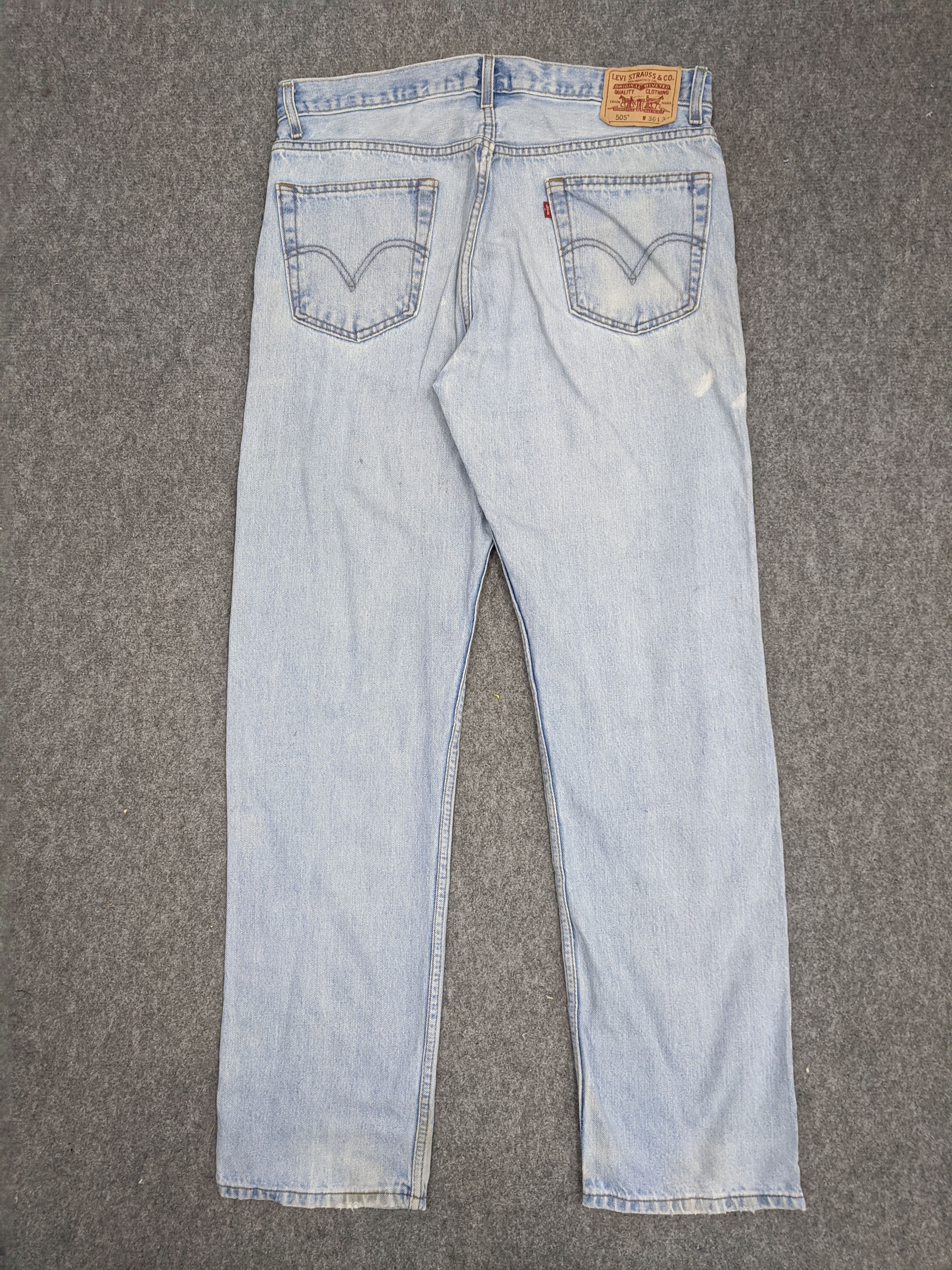 Levi's Vintage Levis 505 Light Wash Jeans DP0681 Size US 37 - 3 Thumbnail