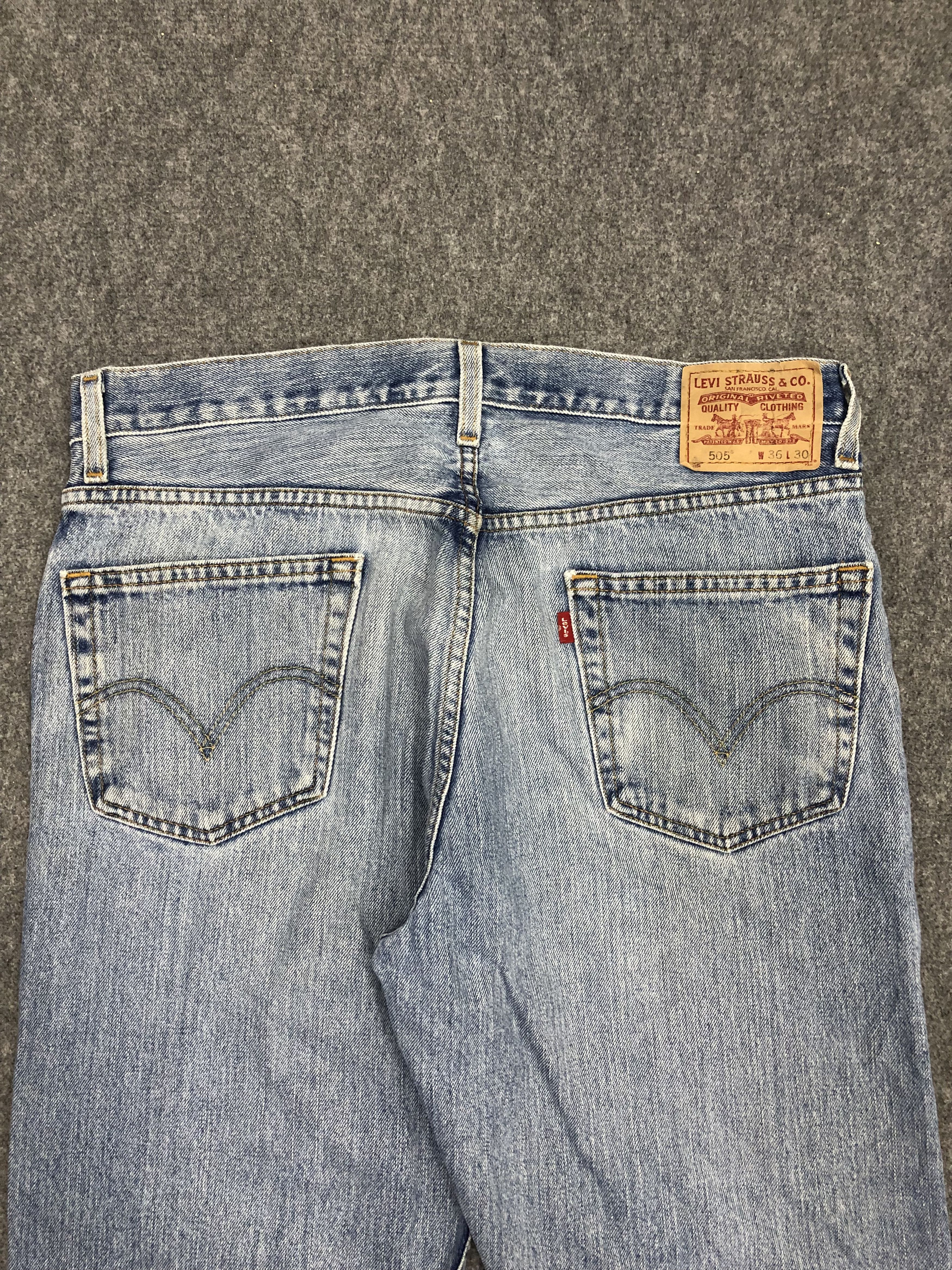 Levi's Vintage Levis 505 Regular Fit Denim Jeans DP1145 Size US 36 / EU 52 - 4 Thumbnail