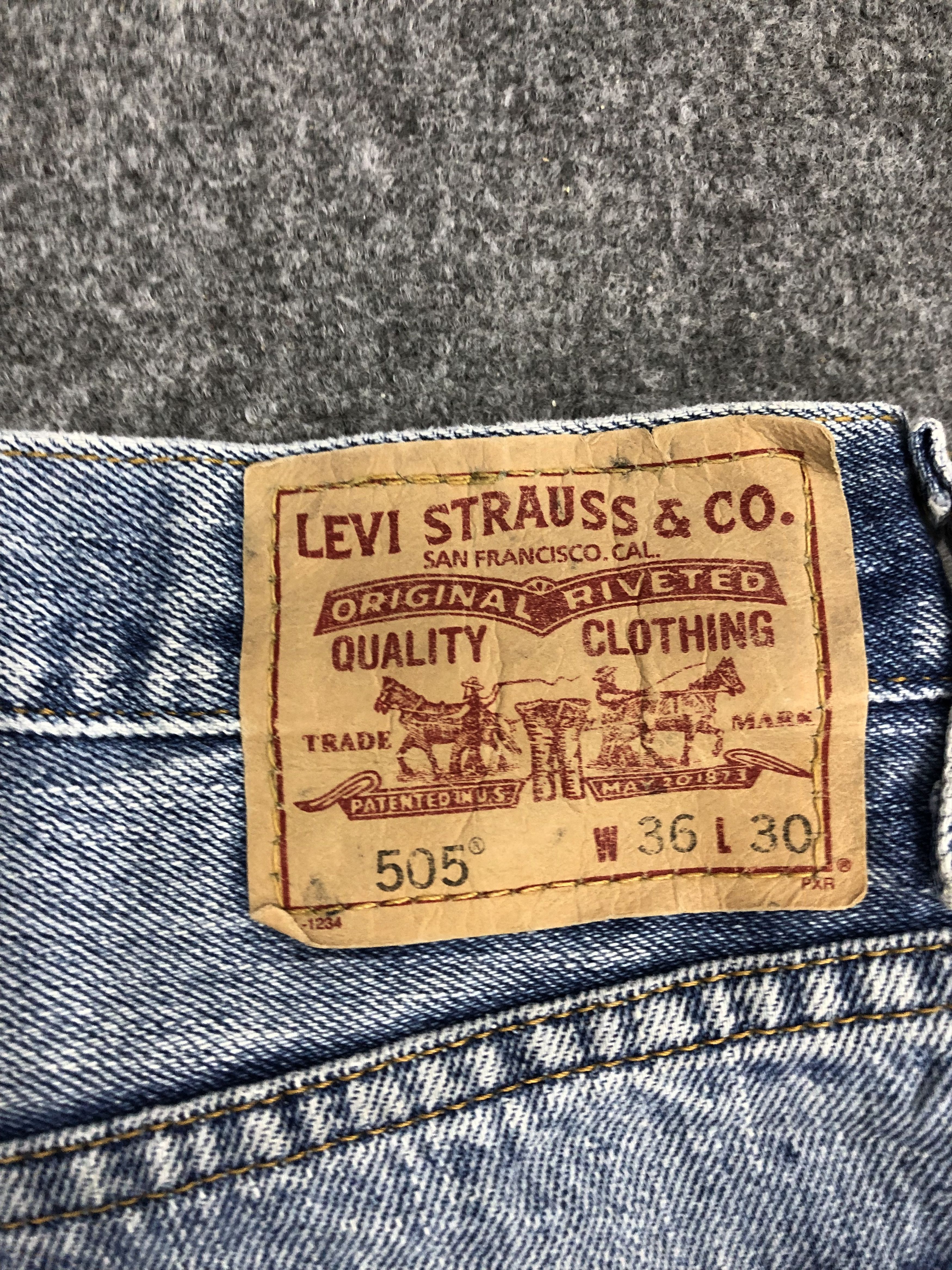 Levi's Vintage Levis 505 Regular Fit Denim Jeans DP1145 Size US 36 / EU 52 - 5 Thumbnail