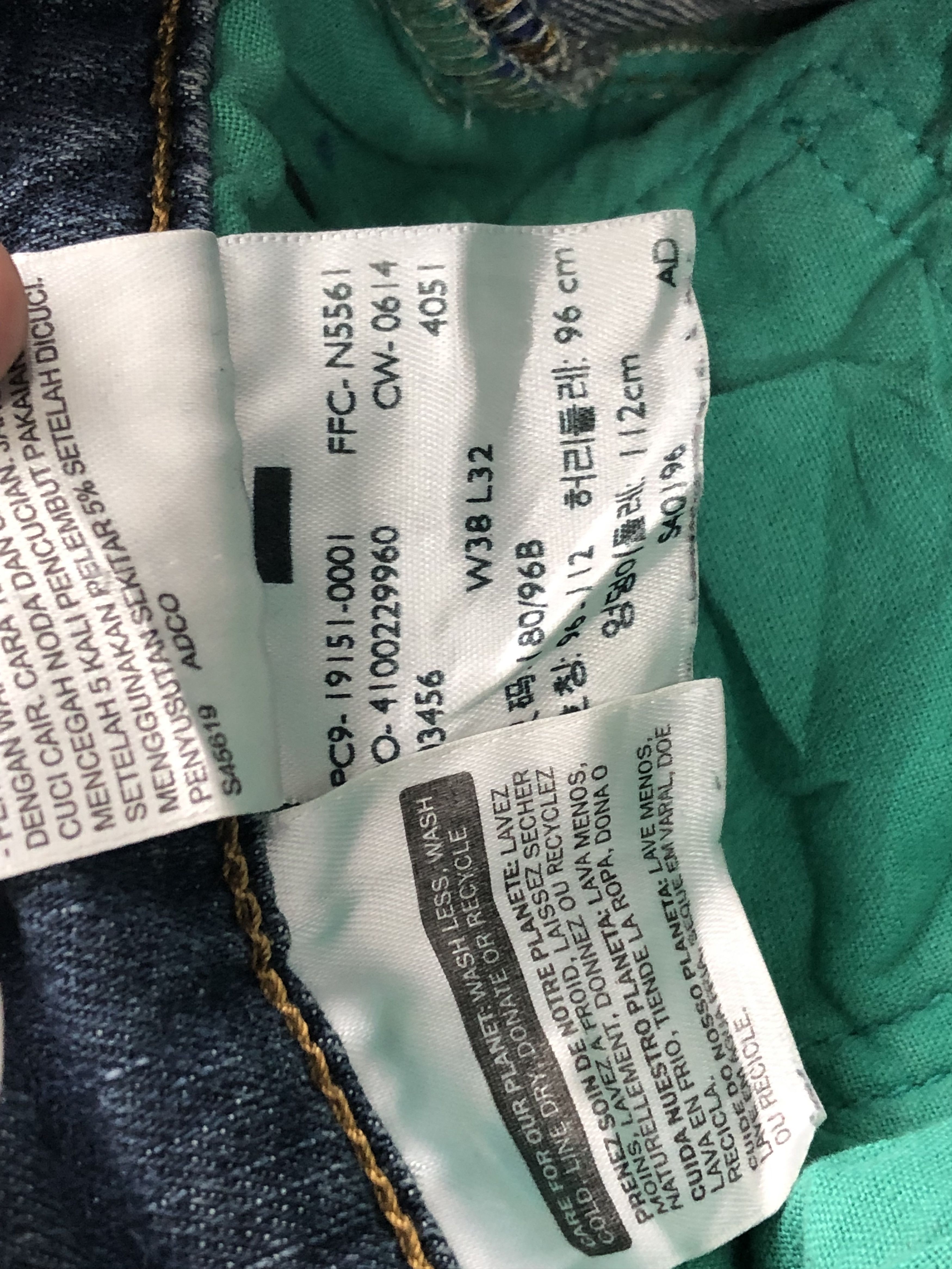 Levi's Faded Blue Vintage Levis 511 Jeans DP1521 Size US 36 / EU 52 - 13 Thumbnail