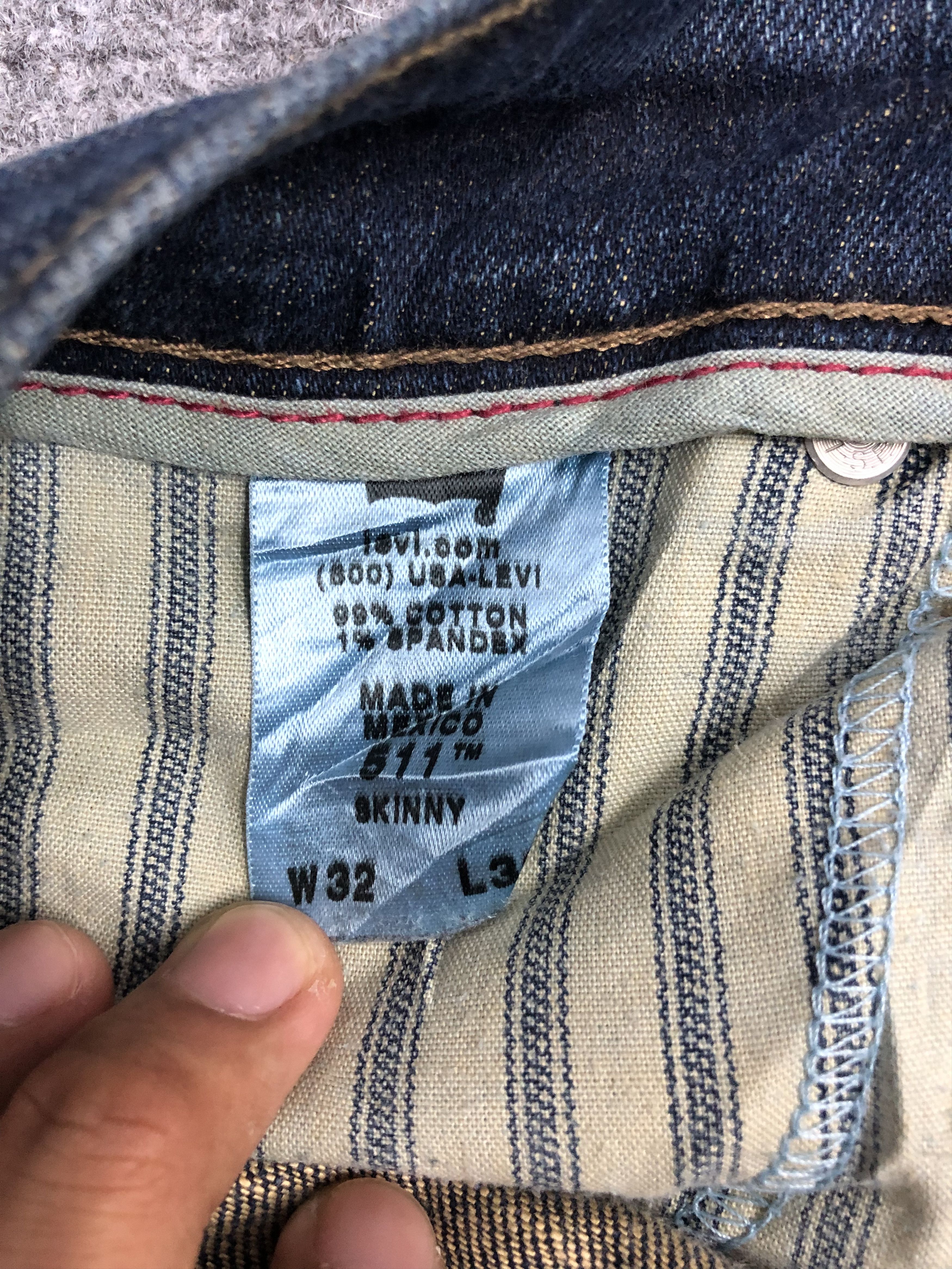 Levi's × Vintage Vintage Levis 511 Skinny Jeans DP1201 Size US 34 / EU 50 - 7 Thumbnail