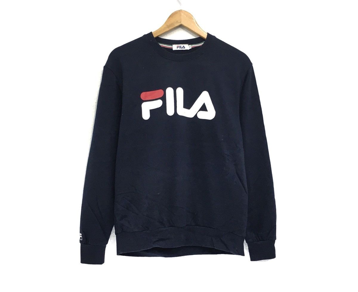 Fila Crewneck Sweatshirt Big Logo Spell Out Pullover