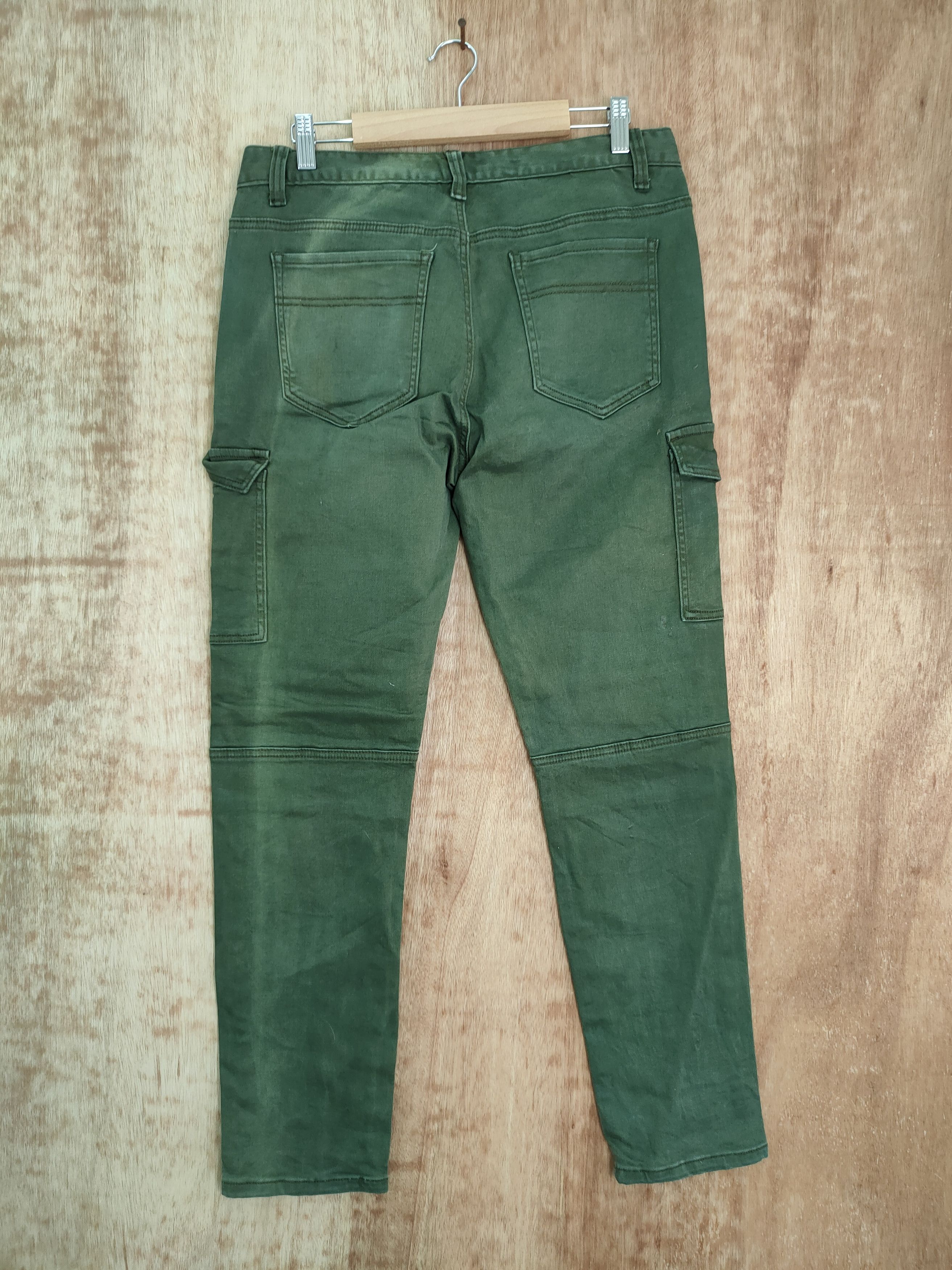 Japanese Brand DLL Invisible faded green skinny tactical cargo pants #263 Size US 31 - 5 Thumbnail