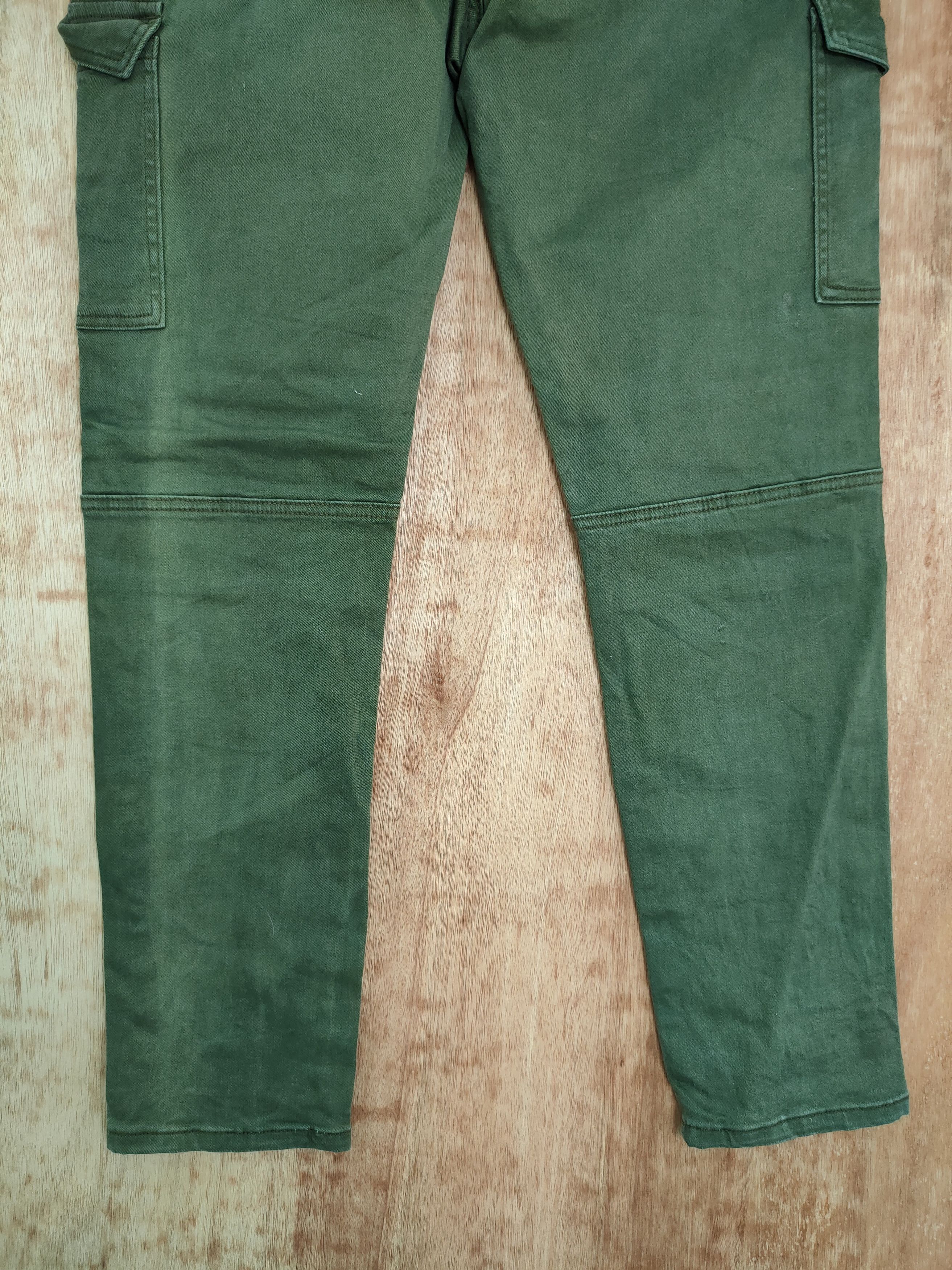Japanese Brand DLL Invisible faded green skinny tactical cargo pants #263 Size US 31 - 6 Thumbnail