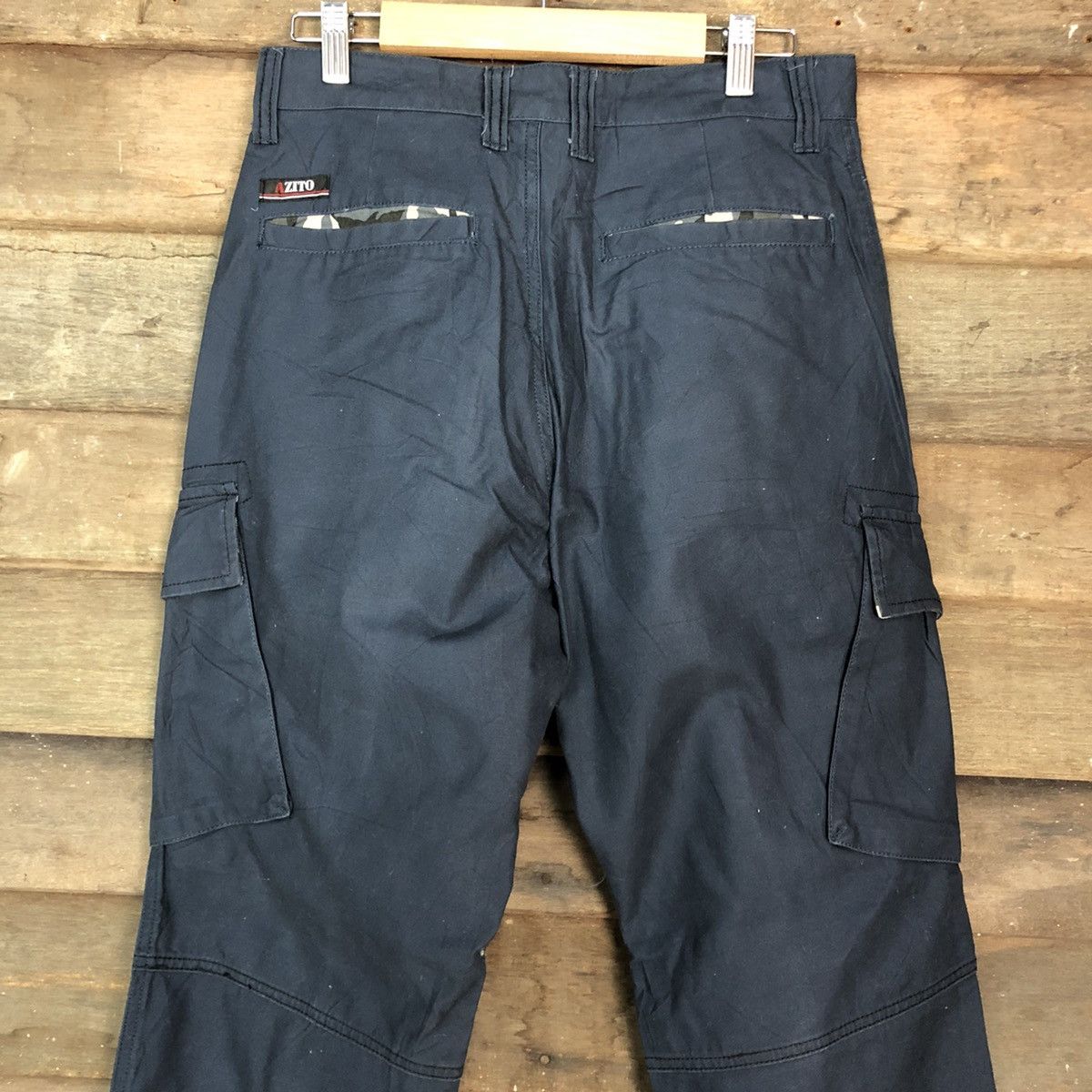 Japanese Brand DLL Azito Blue Faded Multipocket Cargo Pants #c700 Size US 28 / EU 44 - 8 Thumbnail
