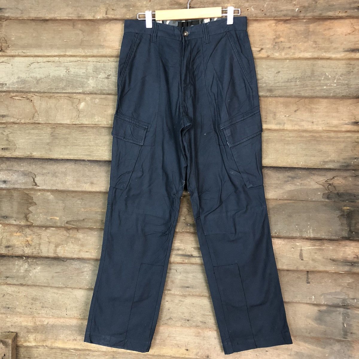 Japanese Brand DLL Azito Blue Faded Multipocket Cargo Pants #c700 Size US 28 / EU 44 - 1 Thumbnail