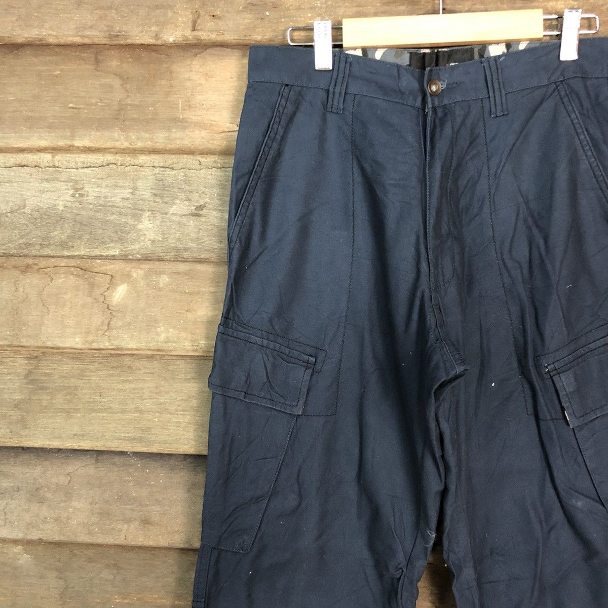 Japanese Brand DLL Azito Blue Faded Multipocket Cargo Pants #c700 Size US 28 / EU 44 - 5 Thumbnail