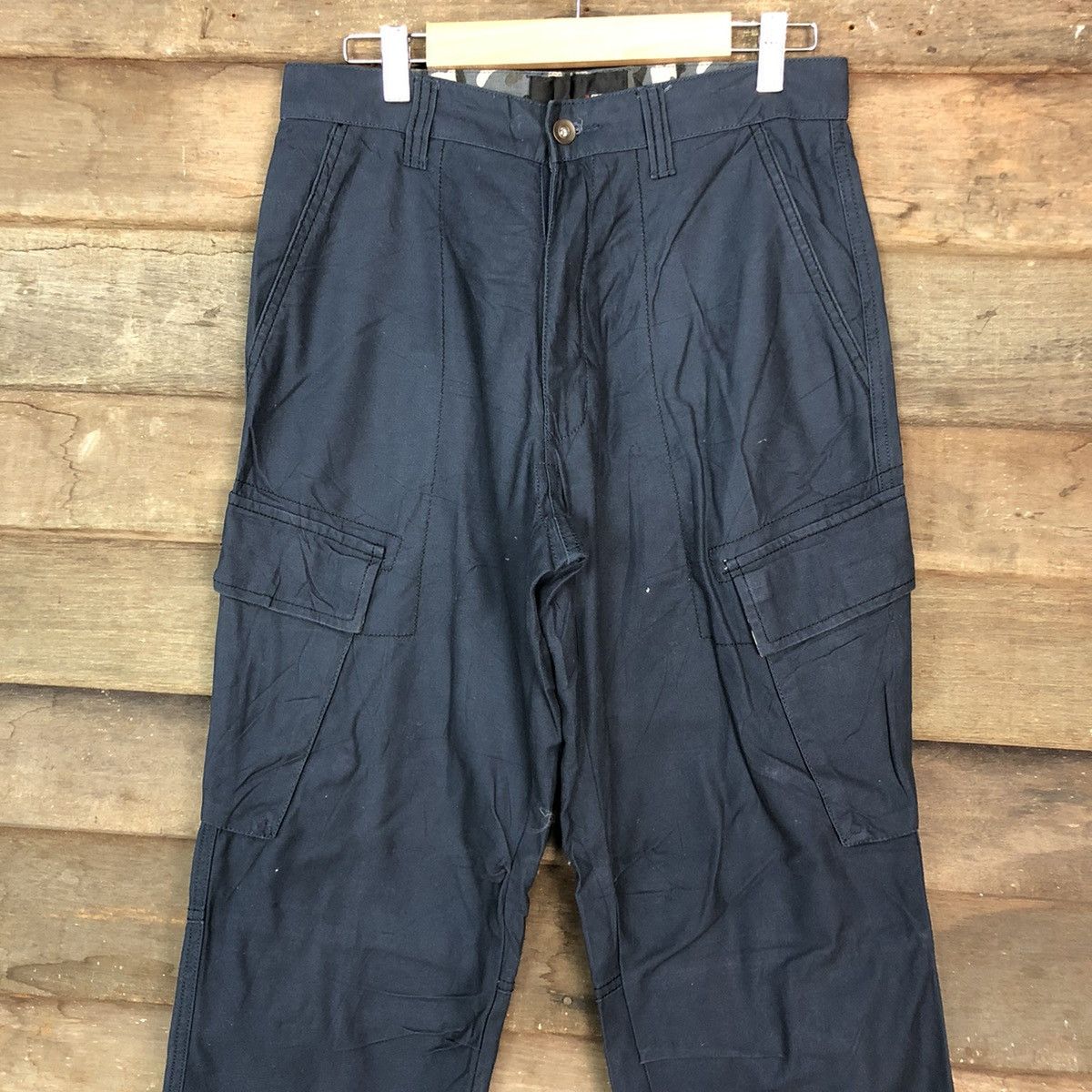 Japanese Brand DLL Azito Blue Faded Multipocket Cargo Pants #c700 Size US 28 / EU 44 - 2 Thumbnail