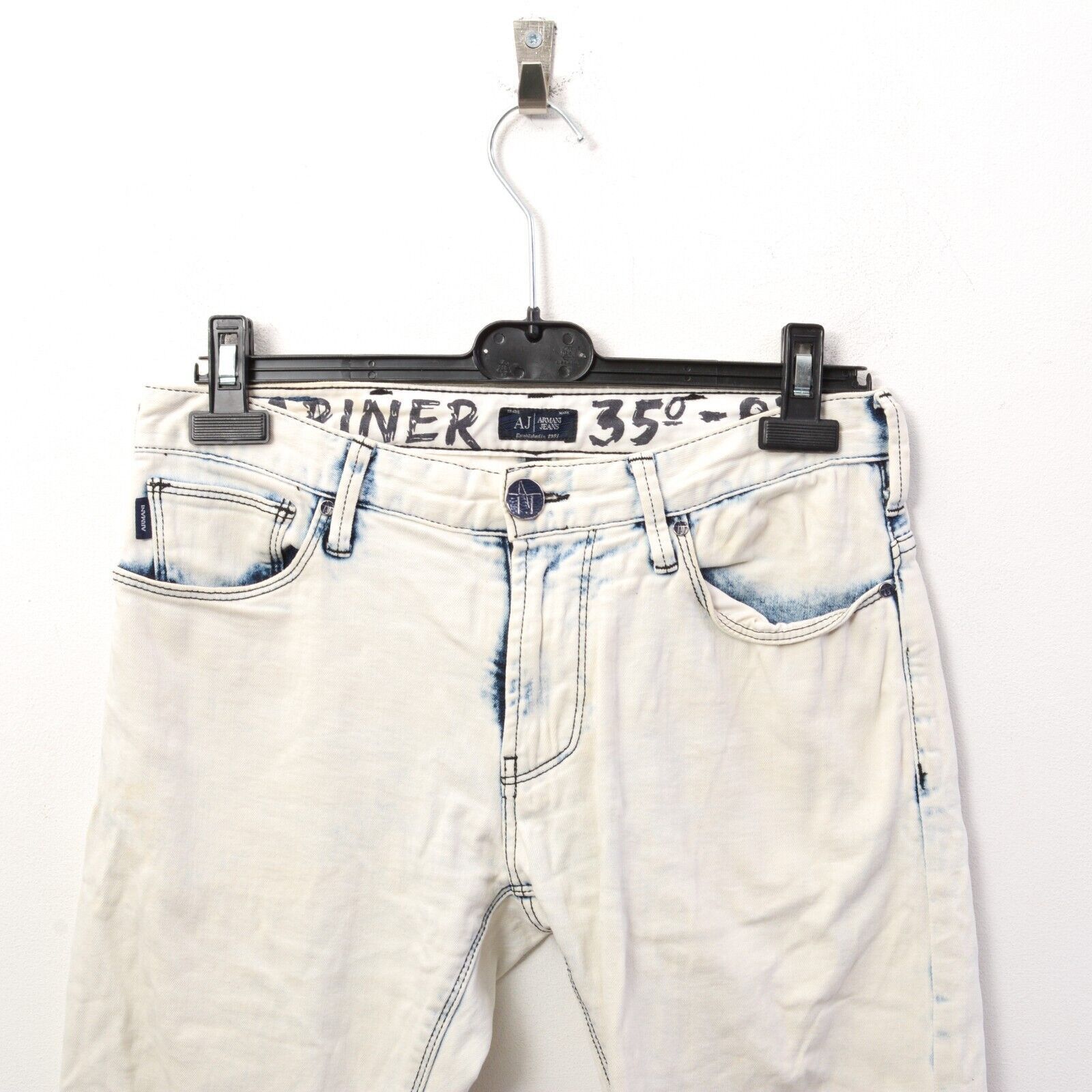 Armani J06 Slim Women W28 L32 White Denim Jeans Trousers Pants Size 28" / US 6 / IT 42 - 3 Thumbnail