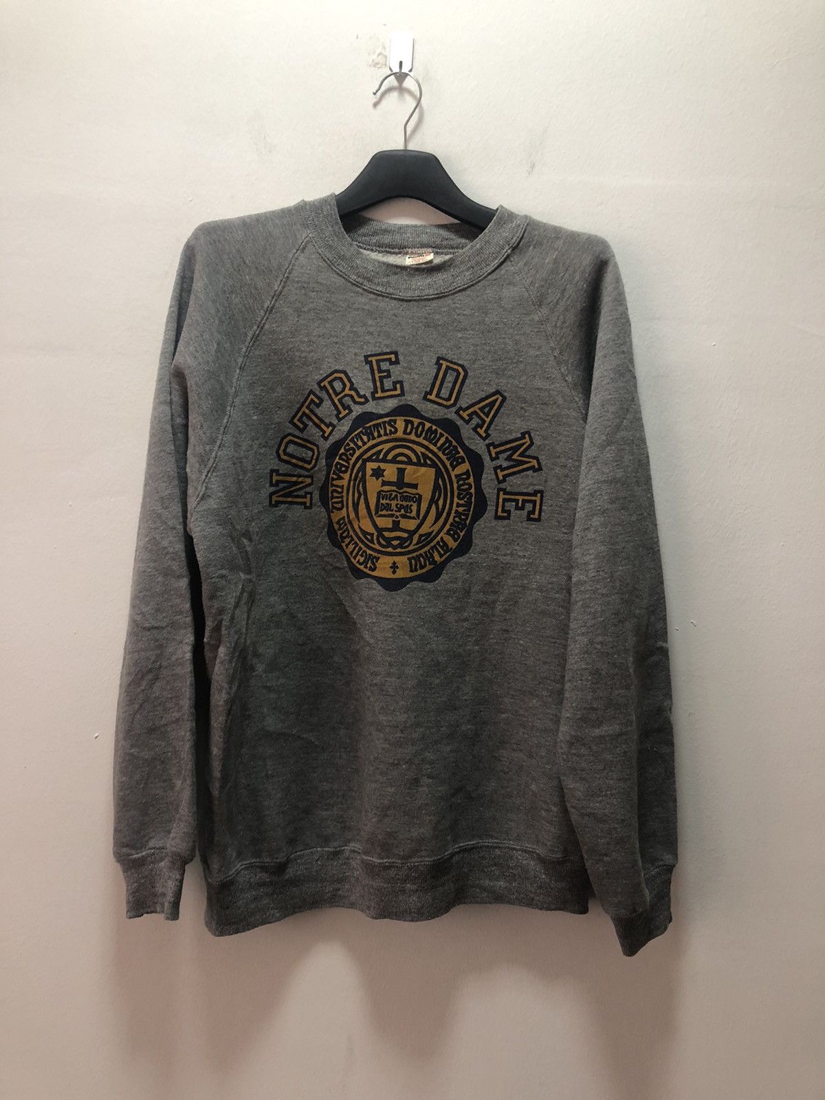Vintage Vintage NOTRE DAME Sweatshirt Triblend 80s Collegiate Size US M / EU 48-50 / 2 - 1 Thumbnail