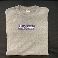 Rare 2001 Supreme Red Paisley Bandana Box Logo Tee Shirt SIZE XL