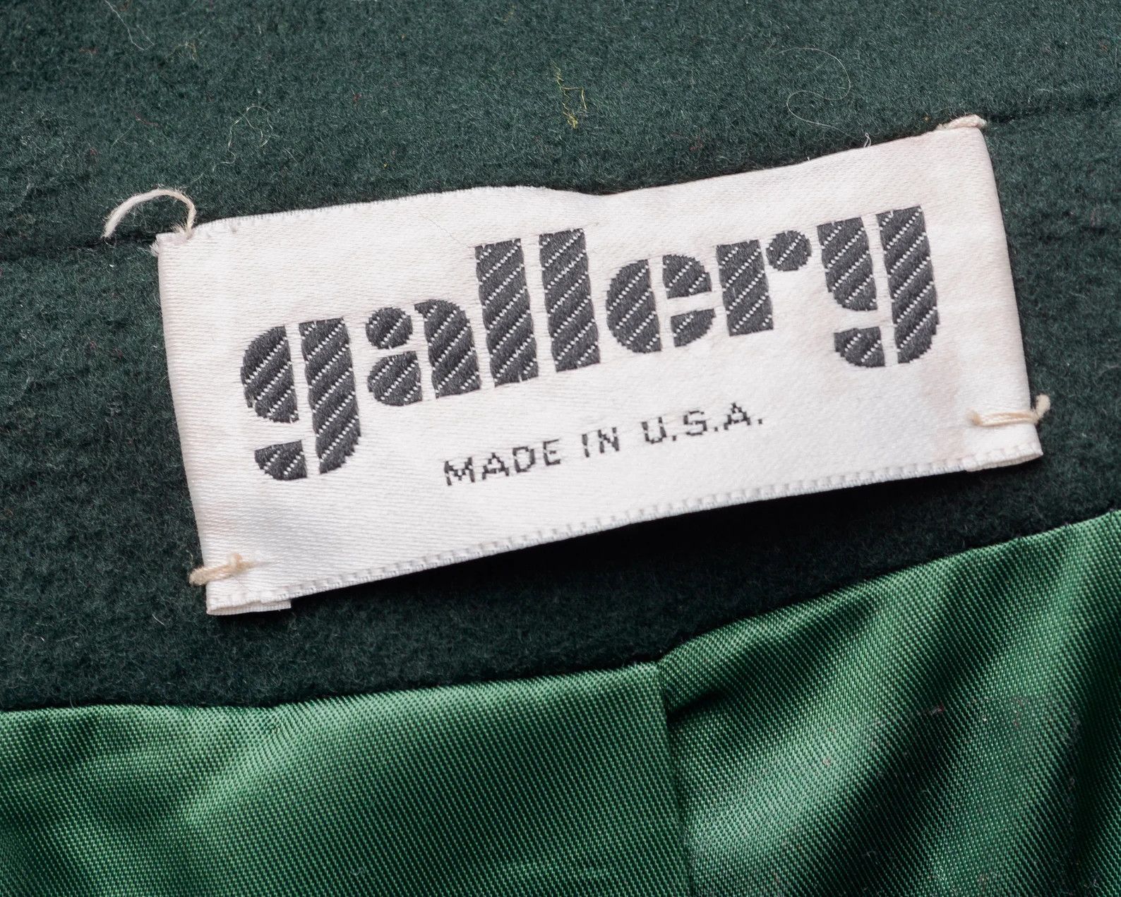 Vintage Gallery Wool Coat Jacket Overcoat Double Breasted Blazer VTG Size L / US 10 / IT 46 - 8 Thumbnail